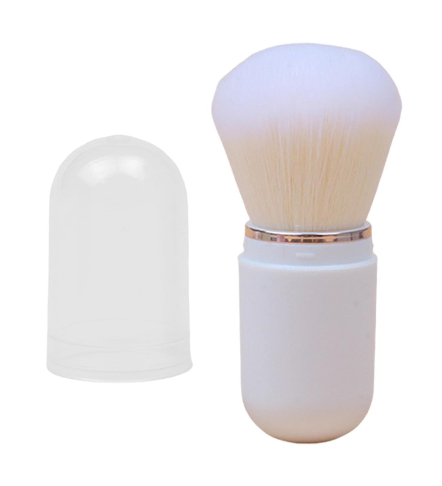 Retractable Blush Brush - Powder Brush 22.6g Small Foundation Brush | Makeup Brush with Face Blender Brush Liquid Brush Powder Brush Portable Makeup Brush for Applying Foundation on Travel white - Buy Online on GoSupps.com
