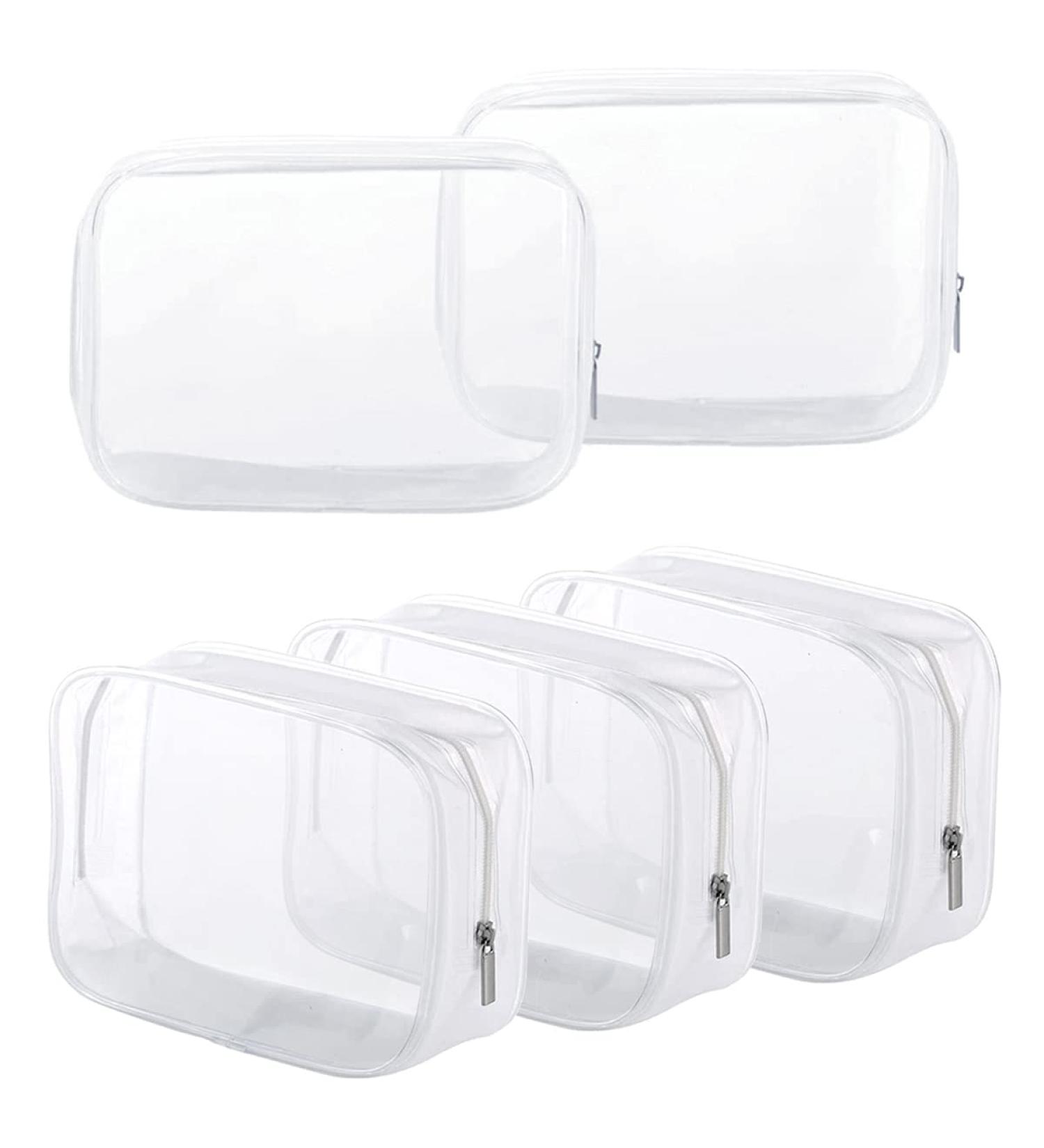 Shop PVC Cultural Bag Set - TSA-Tested Portable Travel Organizers (5 Pieces) - White Small Bathroom & Vacation Essentials - Buy Online on GoSupps.com