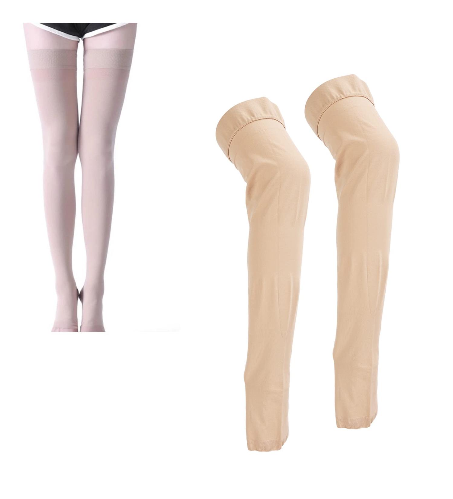 Light Compression Stockings - High Comfort Thigh Highs with Open Toe 23 32 mmHg Pressure Support for Leg Health - Buy Online on GoSupps.com