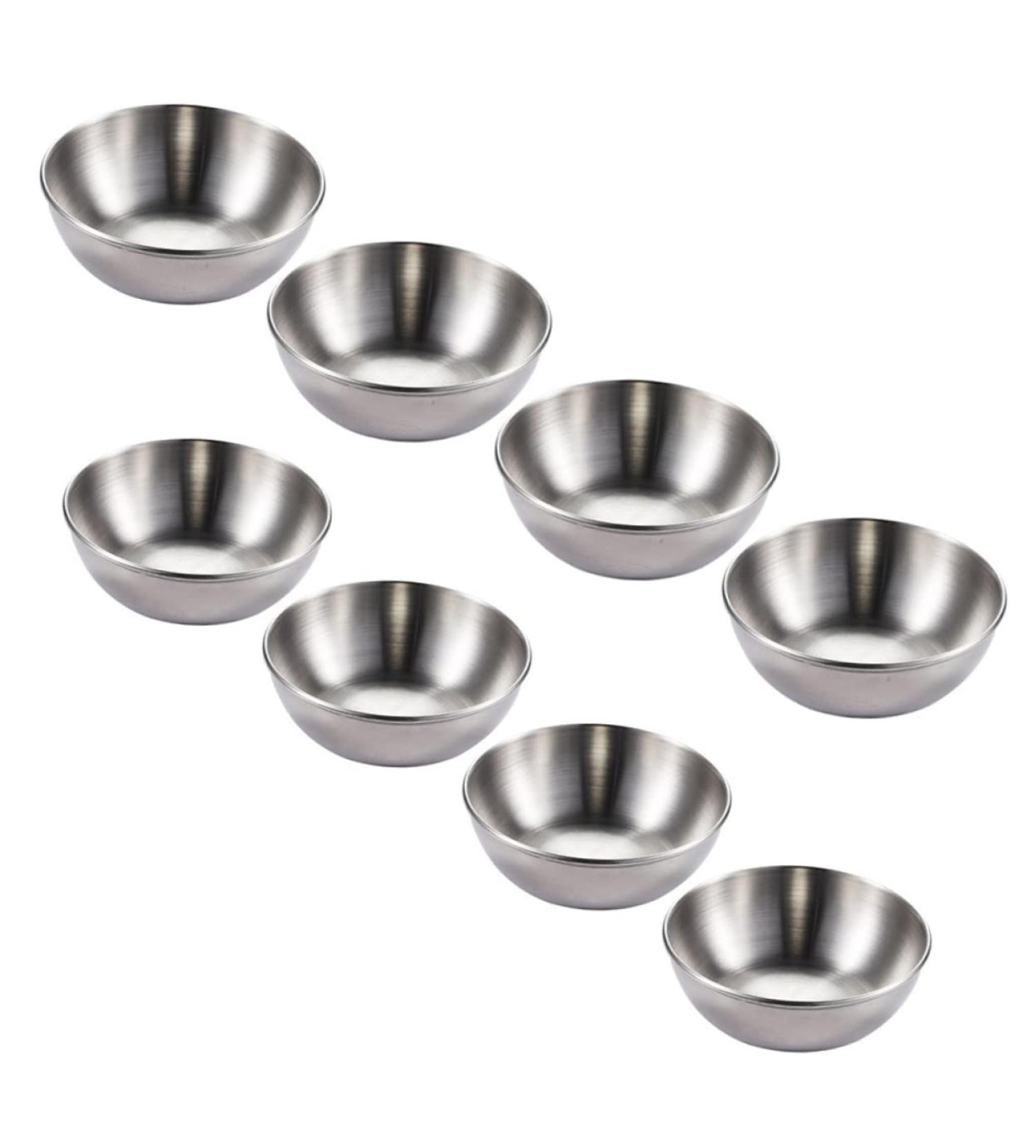 MAGICLULU 24 Pcs Silver Sauce Dish Dipping Sauce Seasoning Dish Stainless Steel 9x9cmx3pcs Silverx3pcs - Buy Online on GoSupps.com