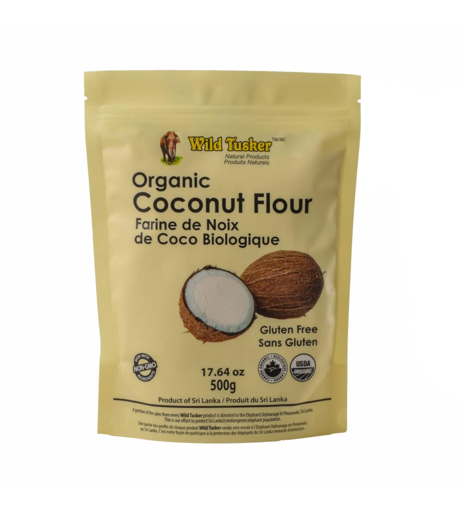 Wild Tusker Organic Coconut Flour 500g 500 g (Pack of 1) - Buy Online on GoSupps.com