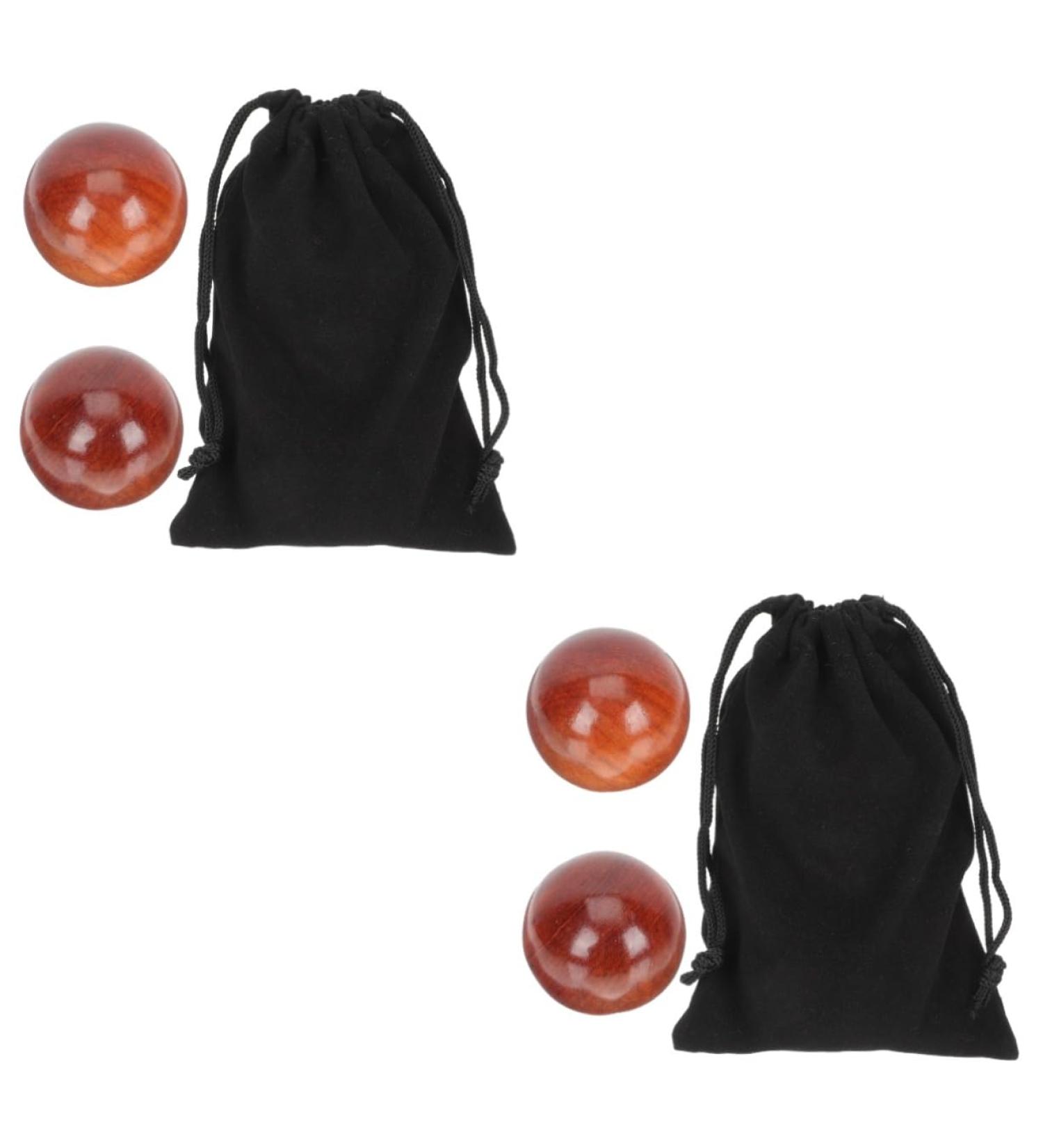 Healeeved 4-Piece Wooden Muscle Massage Balls | Fitness Hand Tools for Exercise & Relaxation - Buy Online on GoSupps.com