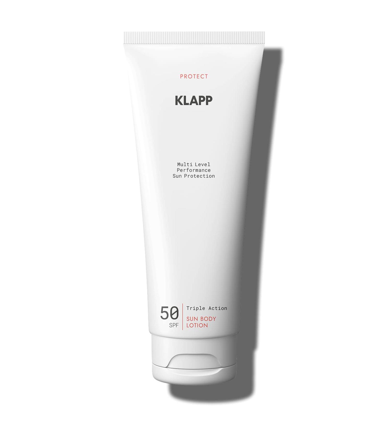 KLAPP Cosmetics MULTI LEVEL PERFORMANCE SUN PROTECTION Triple Action Sun Body Lotion 50 SPF 200ml