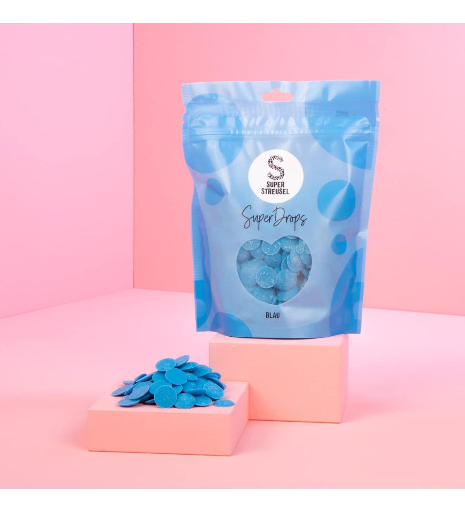 Superdrops Blue 300g | Cake Melts & Drip Cake Glaze | Deco Melts Candy & Fondant Icing | Premium Blue Food Color | International Shipping - Buy Online on GoSupps.com
