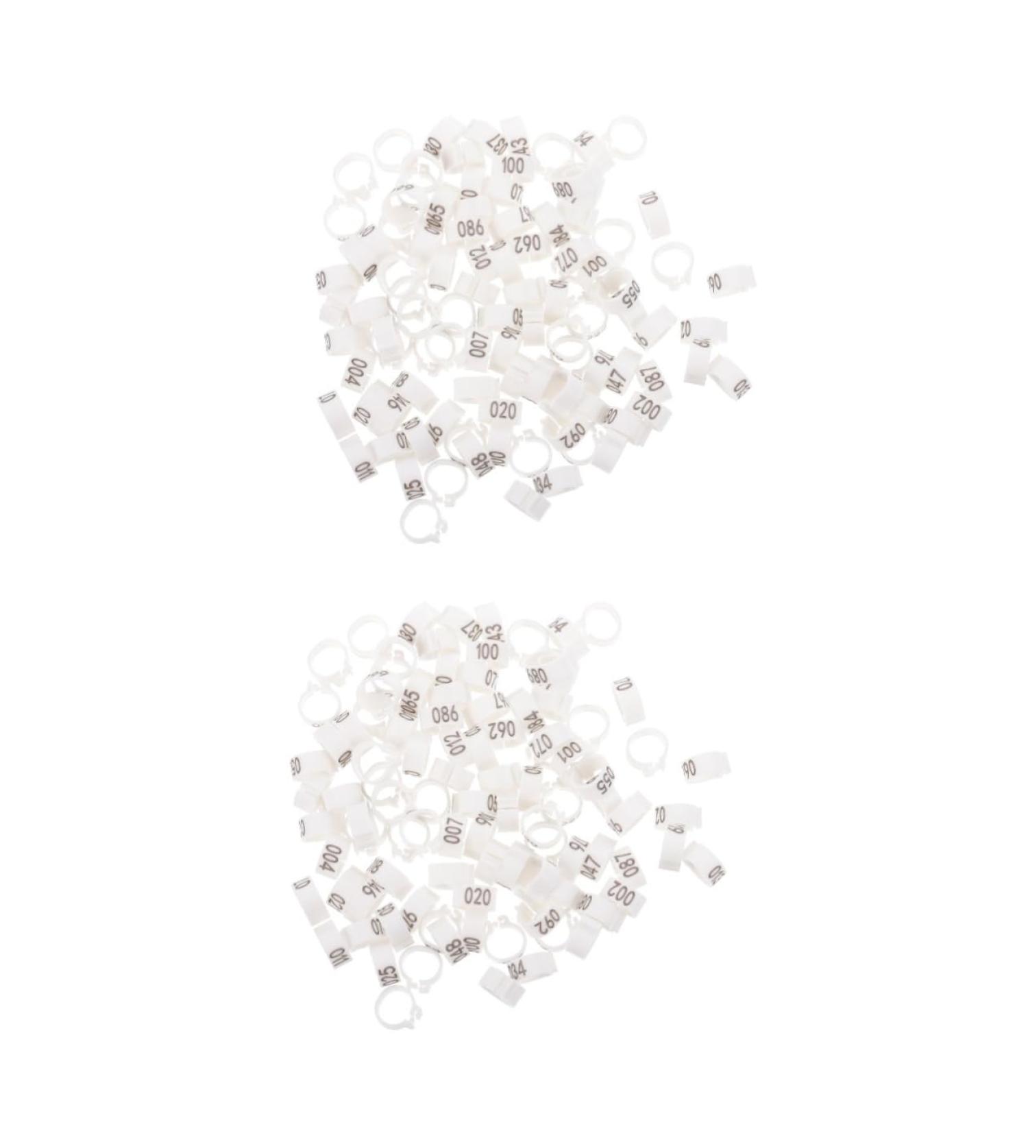 VANZACK 200 Pcs Pigeon Anklet Chicken Drumsticks Chicken Tags for Legs Birds Supplies Parrot Foot Clamp 1.3X1.3CMx2pcs Whitex2pcs - Buy Online on GoSupps.com