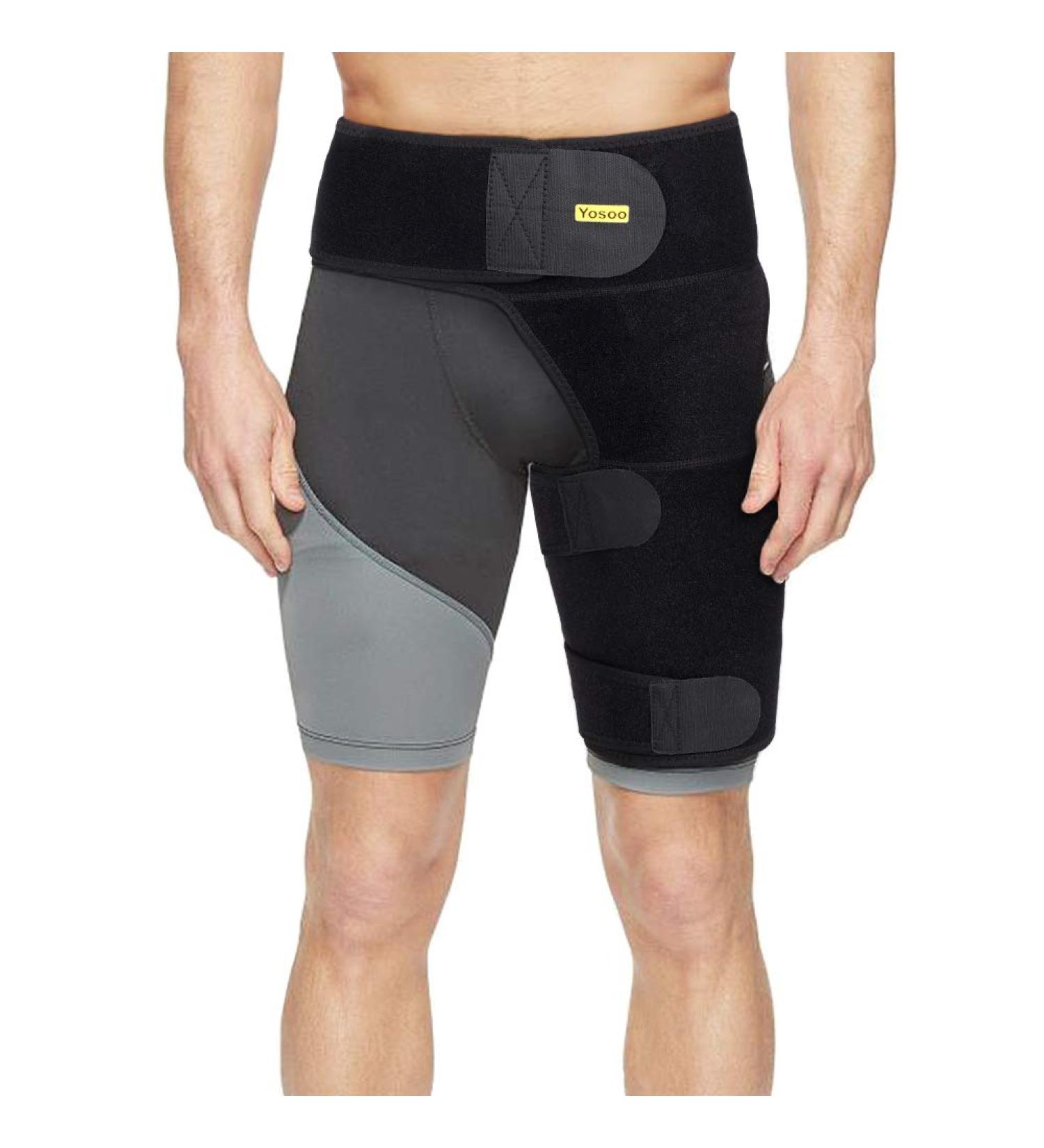 Adjustable Groin Support Bandage | Compression Cuffs for Thighs | Relieve Muscle Pain & Sports Injuries - Buy Online on GoSupps.com