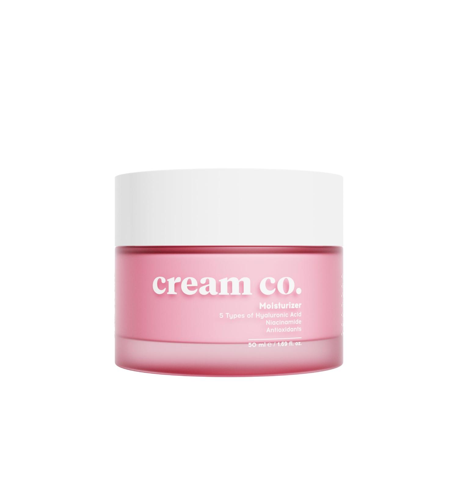 cream co. 50ml Moisturiser Face Cream for Women & Men All Skin Types Hyaluronic Acid Niacinamide (Vitamin B3) Evens Out Skin Tone Revitalizes Brightens Hydrates Vegan Face Cream - Buy Online on GoSupps.com