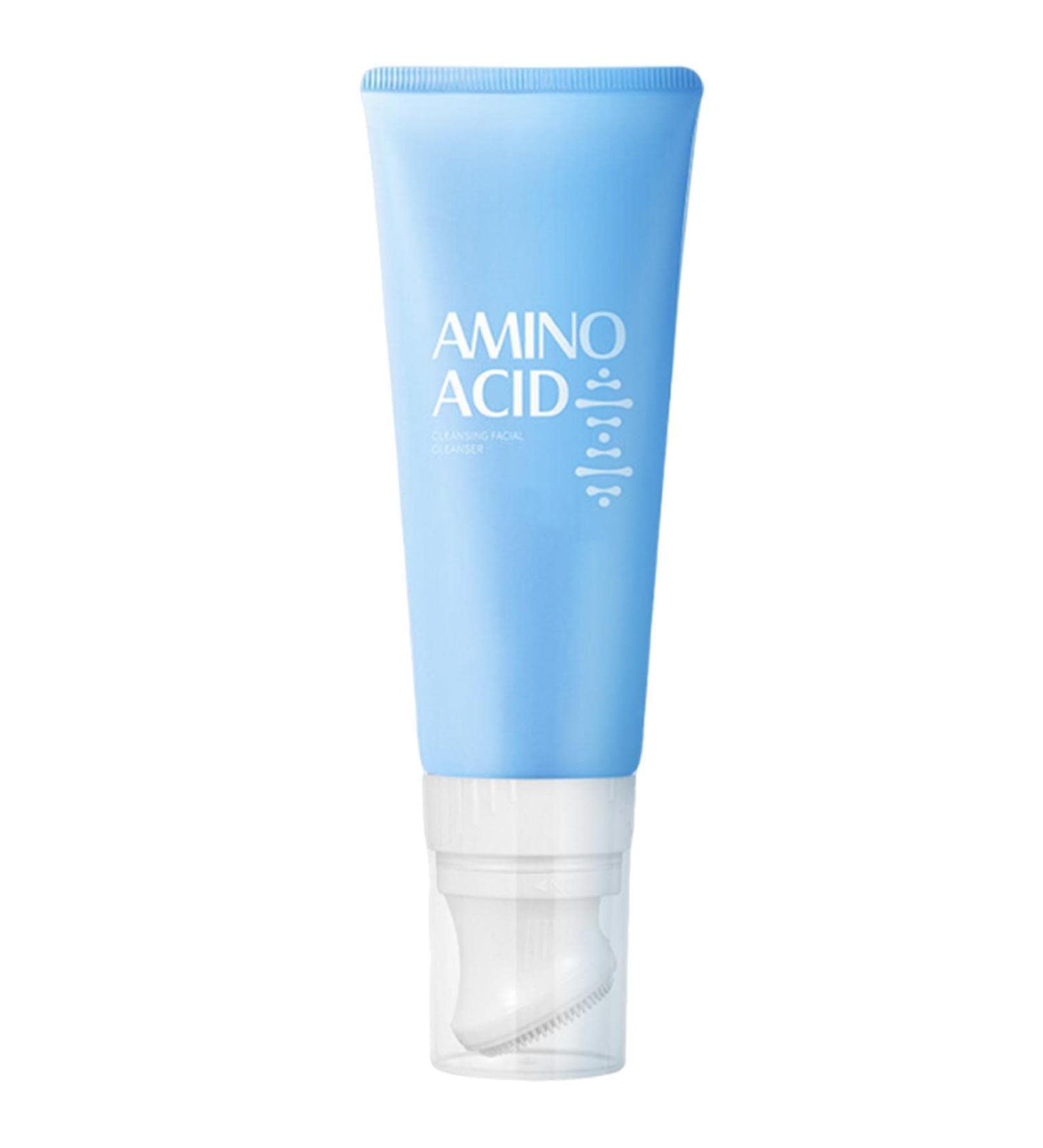  JPSDOWS Amino Acid Face Wash - Gentle Hydrating Facial Cleanser with Brush | 120g Oil Free Nourishing Face Wash for Oily Skin & Skin - Buy Online on GoSupps.com
