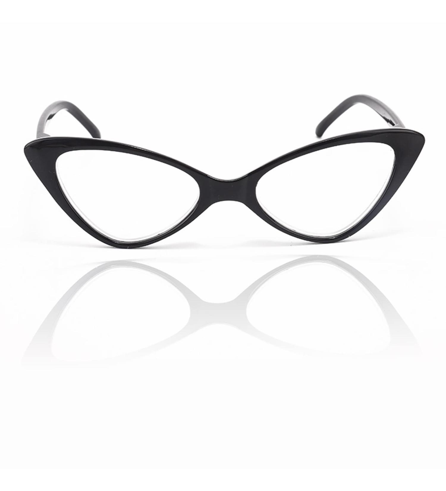 Stylish Cat Eye Reading Glasses for Women | Spring Hinge | Black Color | 3.0 Visual Aid - Buy Online on GoSupps.com