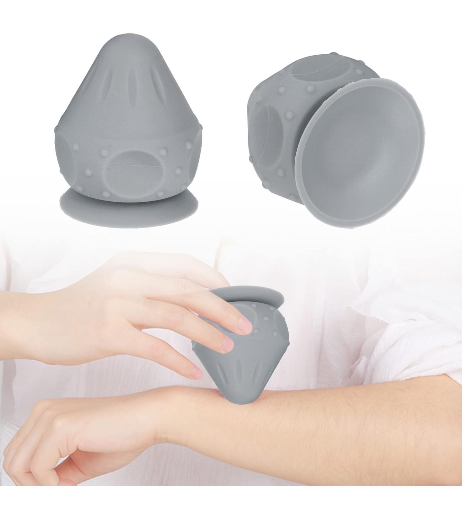 Trigger Ball Massage Device - Silicone Myofascial Trigger Point Ball with Suction Cup for Back Neck & Waist Pain Relief (Gray) - International Shipping Available - Buy Online on GoSupps.com