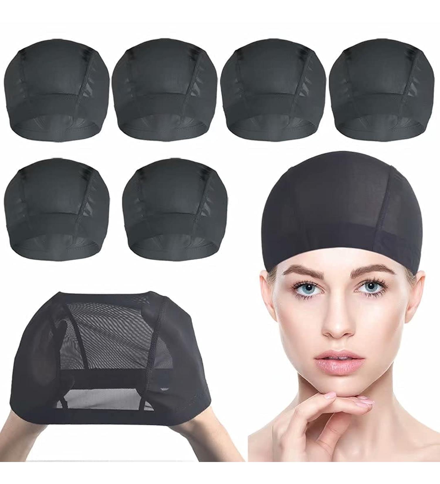 Smilco Mesh Dome Cap for Wig Making - 6 Pack Stretchable Lace Front Wig Caps for Women in Black - 6 Count - Buy Online on GoSupps.com