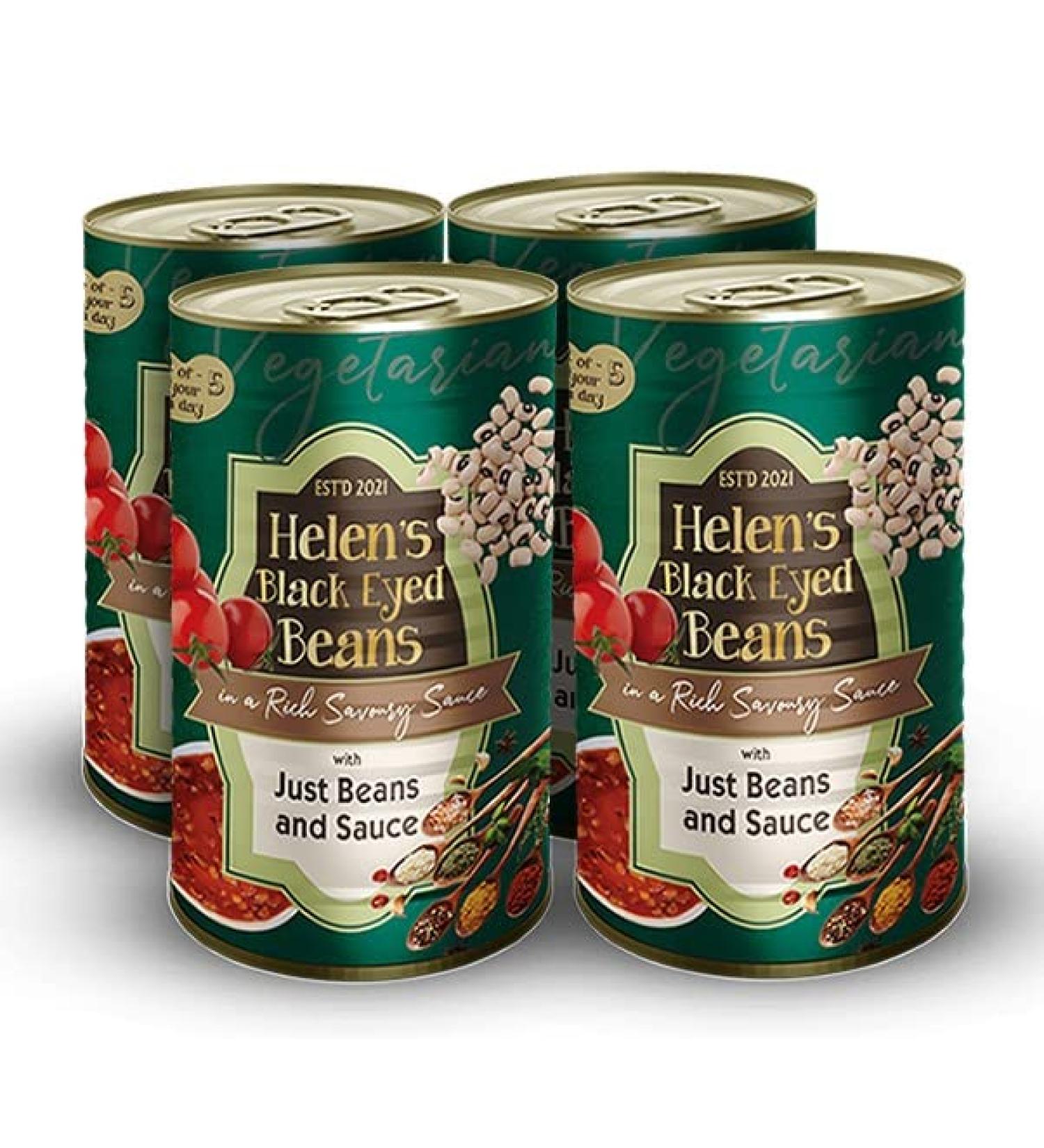 Helen's Black Eyed Beans in Rich Savoury Sauce (4 cans) - Buy Online on GoSupps.com