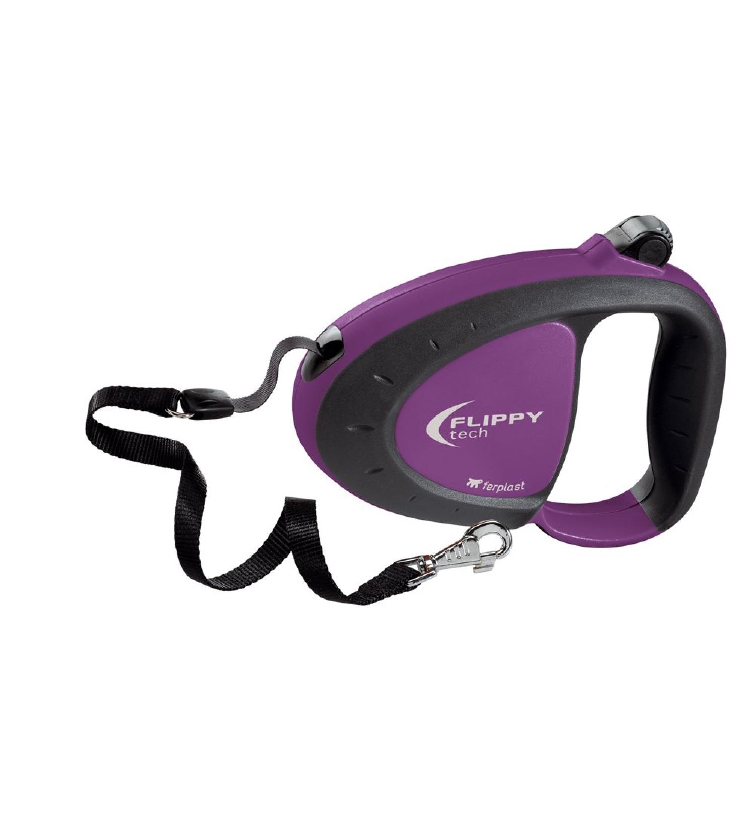 Buy Ferplast Flippy Tech Dog Leash - 3m Extendable Roller Line for Medium Dogs (up to 25kg) - Purple - Buy Online on GoSupps.com
