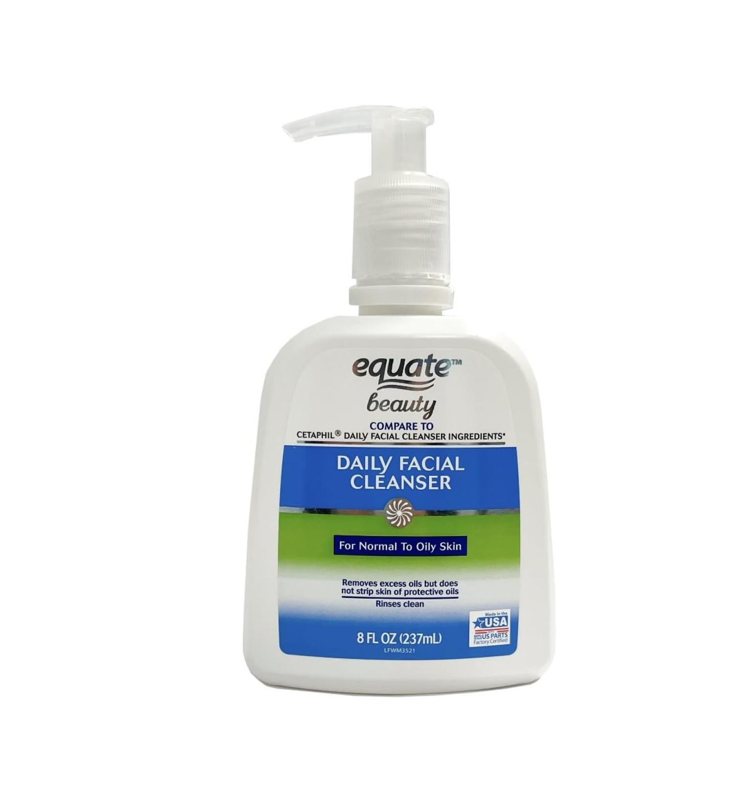 Equate Beauty Daily Facial Cleanser for Normal to Oily Skin - 8 Fl Oz | Effective & Affordable Skincare - Buy Online on GoSupps.com