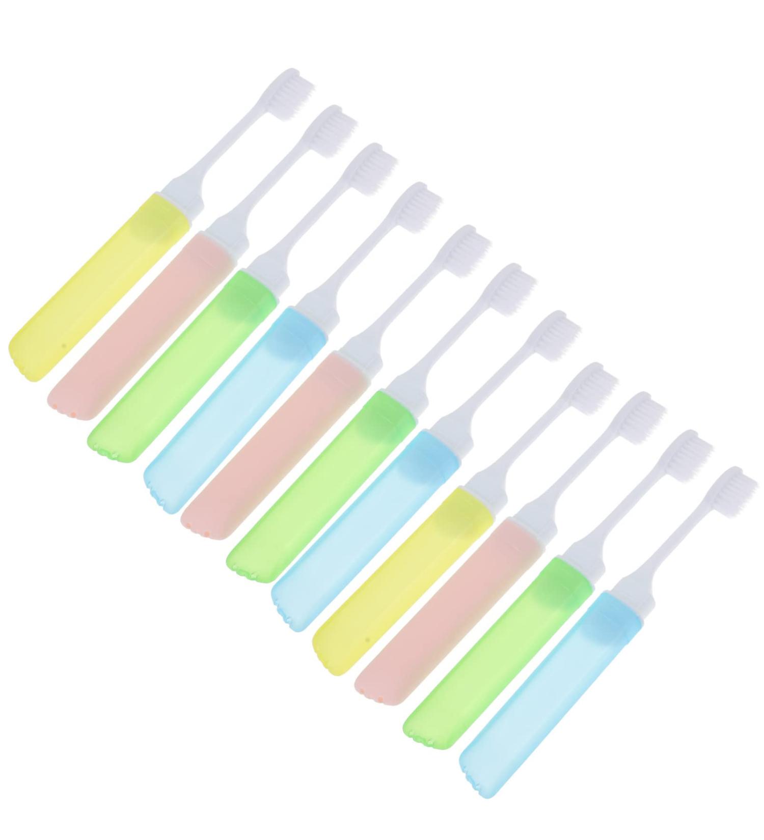 Buy Ipetboom 12 Pieces Travel Toothbrush Set - Foldable Oral Care Solution | International Shipping Available - Buy Online on GoSupps.com