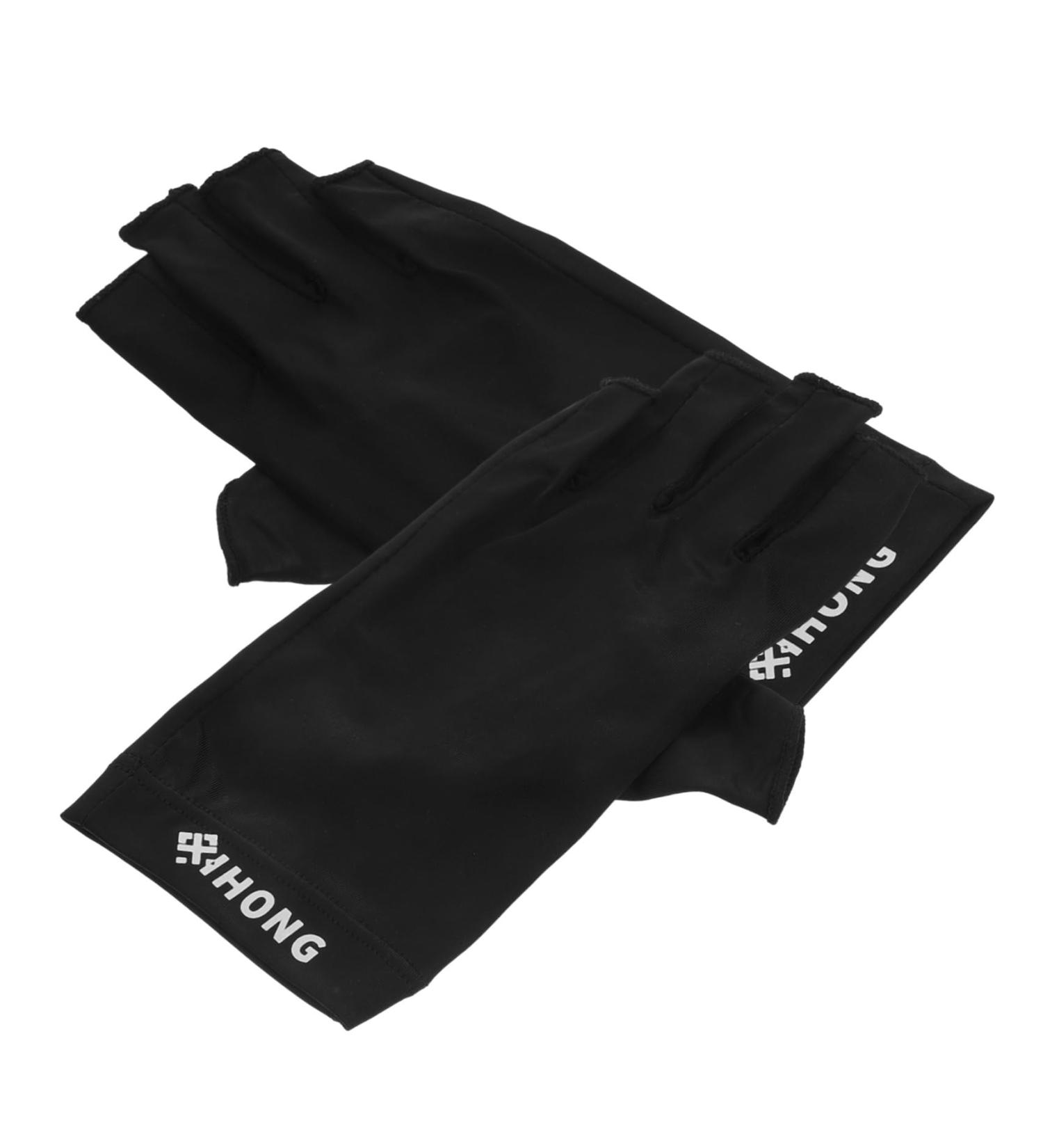 COOLHIYA 1 Pair UV Gloves summer sunblock gloves nail dryer UV glove summer beach gloves gel fingerless gloves for women UV protection fabric Miss sun protection handguard 19.5x8cm Black - Buy Online on GoSupps.com