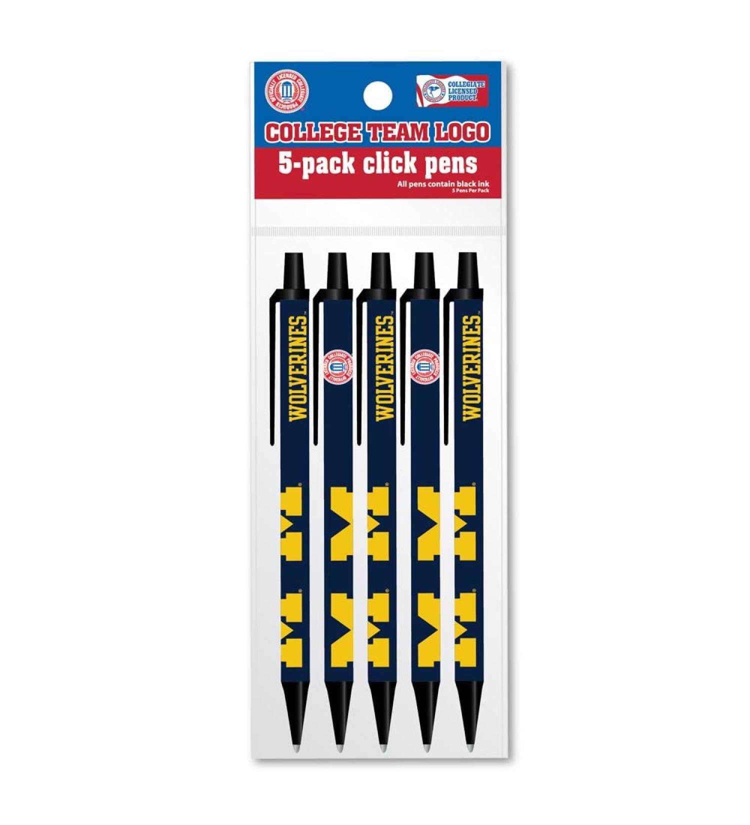 Pro Specialties Group Michigan Wolverines Pen 5pk 2L