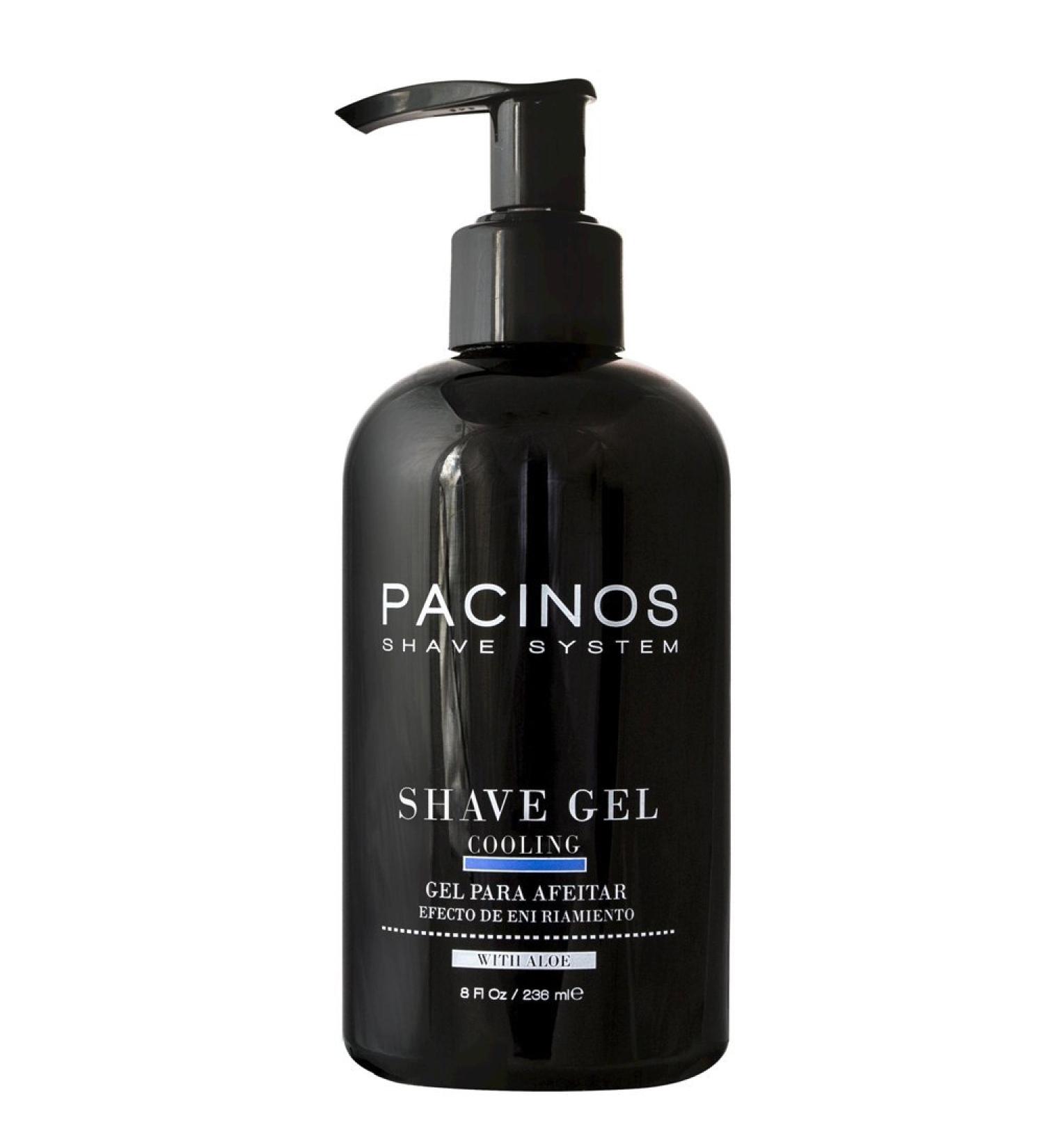 Pacinos Clear Cooling Shave Gel with Aloe Vera - 8 fl. oz | Prevents Skin Irritation, Moisturizes, for All Hair Types - Buy Online on GoSupps.com
