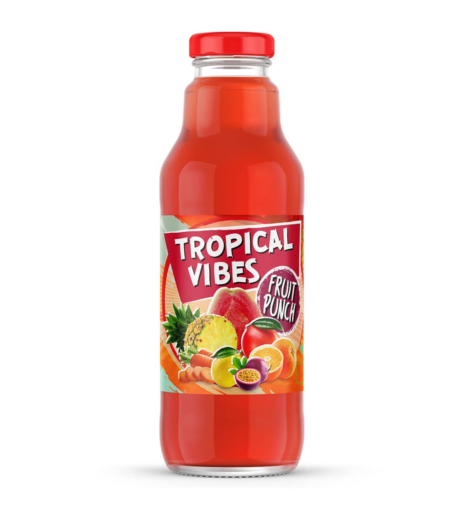 Tropical Vibes Mega Fruit Punch Original 532ml (Pack of 12)
