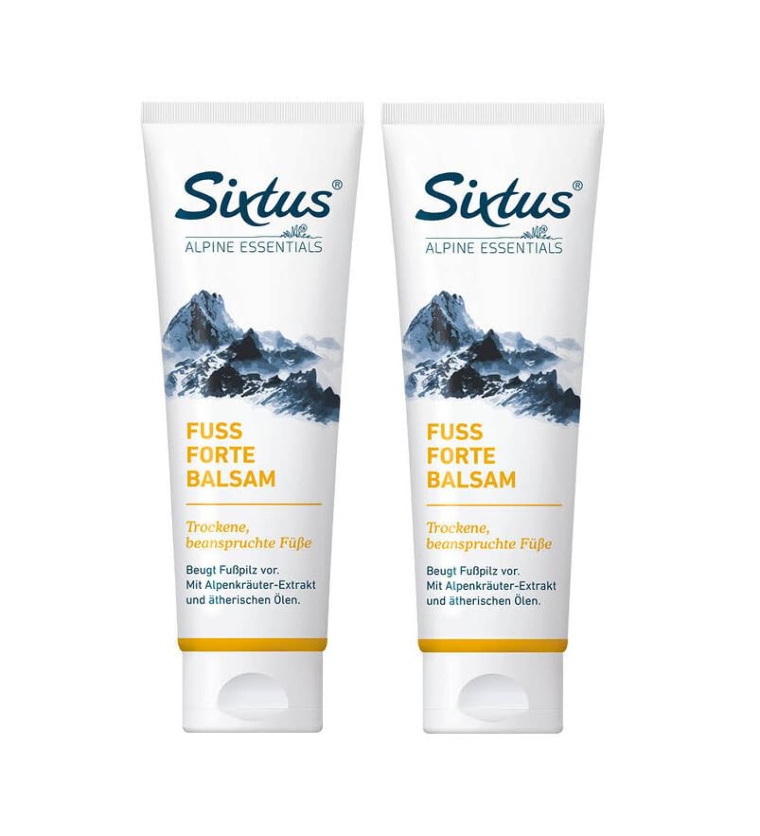 Sixtus FUSS FORTE Balsam with Sunflower and Evening Primrose Oil - Fungus Protection and Intensive Care for Dry Feet - 2 x 125 ml