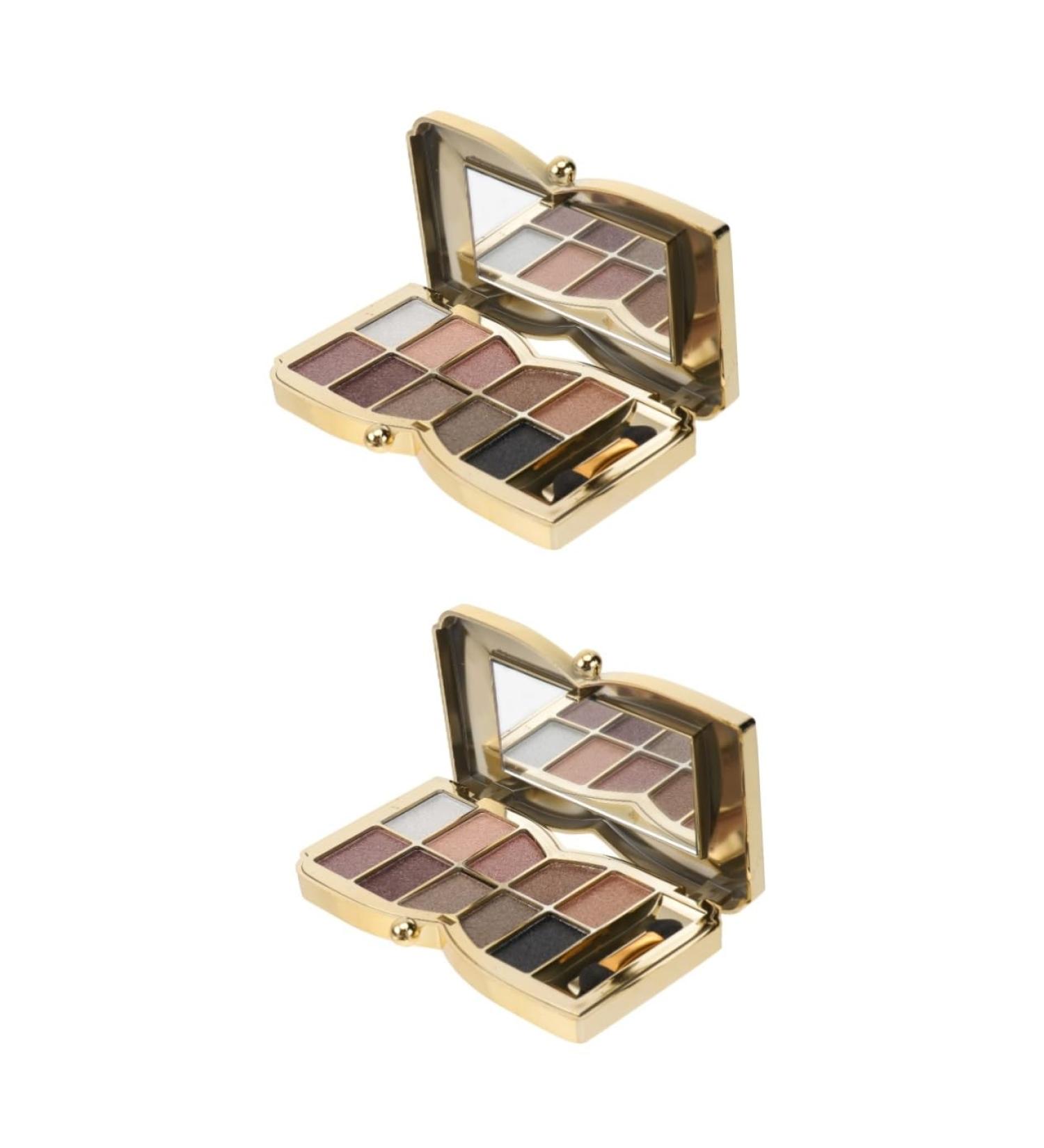 IWOWHERO 2 Pcs 10 Eyeshadow Dish Eye Makeup Accessories Eyeshadow Powder Womens Creamy Blusher Pink - Buy Online on GoSupps.com