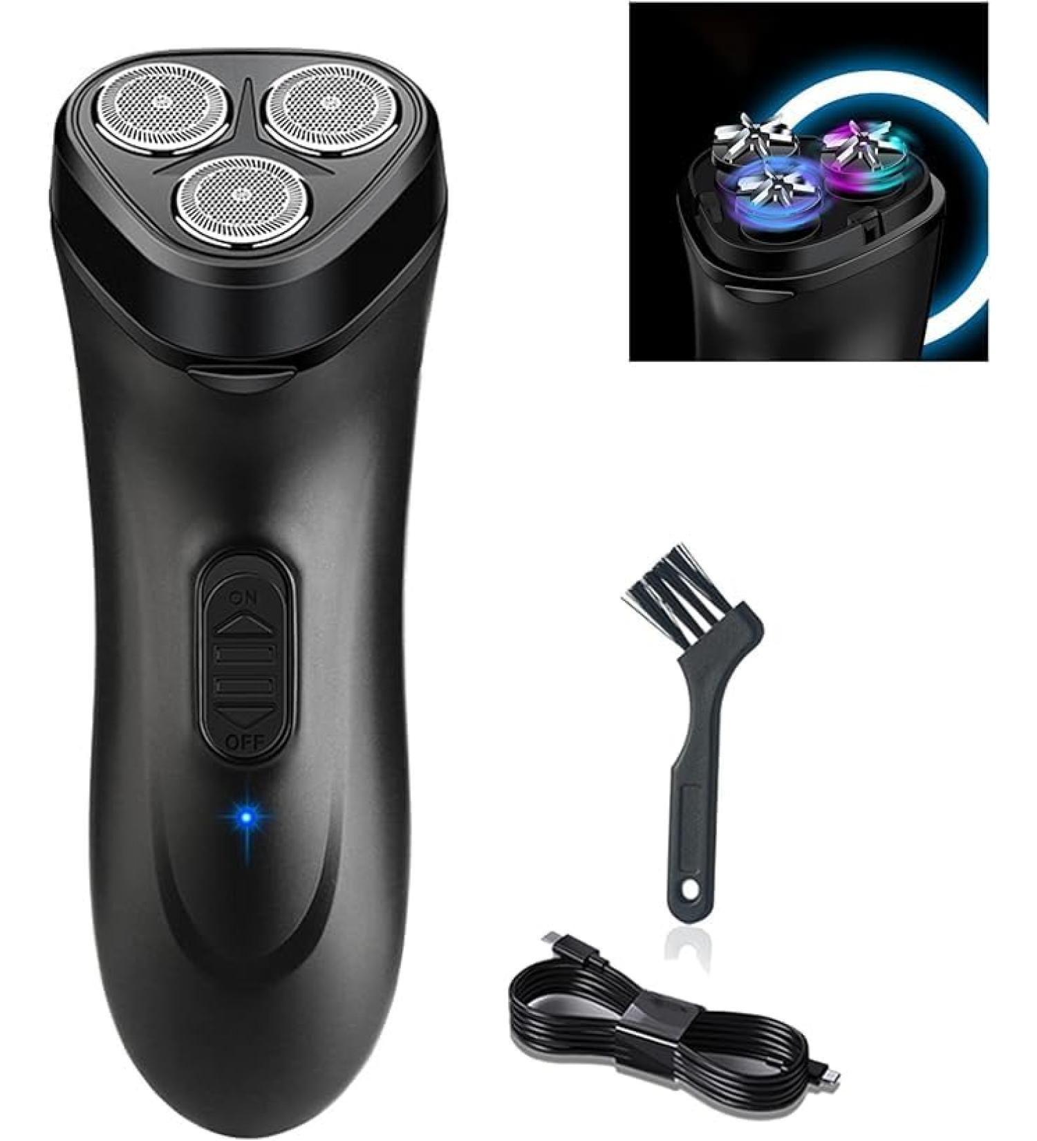 Electric Shaver for Men Electric Razor for Men USB Rechargeable Waterproof Electric Shaver Wet & Dry Rotary Shavers for Men Electric Shaving Razors with Pop-up Trimmer(Black) - Buy Online on GoSupps.com