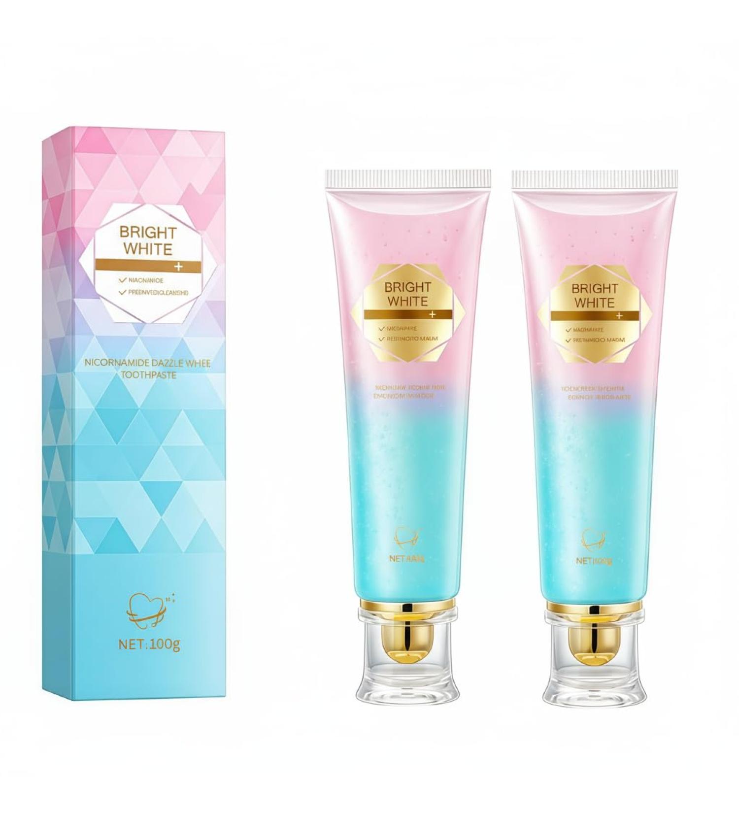 zowamap 2Pcs Nicotinamide Whitening Toothpaste for Stain Removal Natural Teeth Whitening Enamel Safe Bright Smile Fresh Breath - Buy Online on GoSupps.com