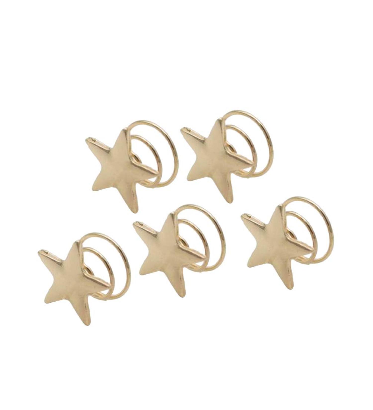 Solustre 10pcs Vintage Wedding Hair Star Clips - Decorative Spiral Hair Accessories for Brides & Girls - Golden Hair Needles - Buy Online on GoSupps.com