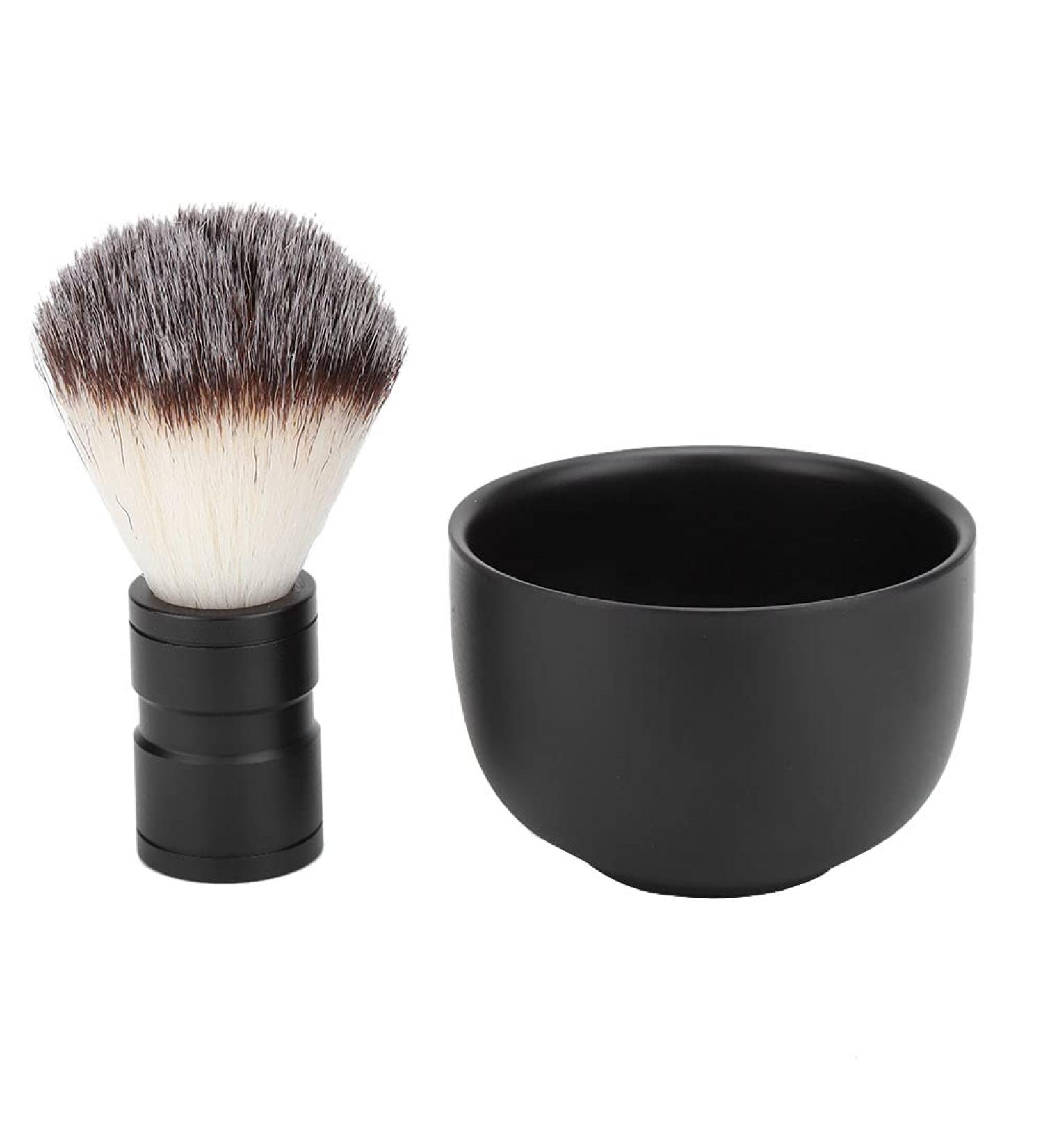 Ankroyu Stainless Steel Razor Set for Men | Shaving Bowl & Brush | Perfect for Salon & Home Use - Black - Buy Online on GoSupps.com