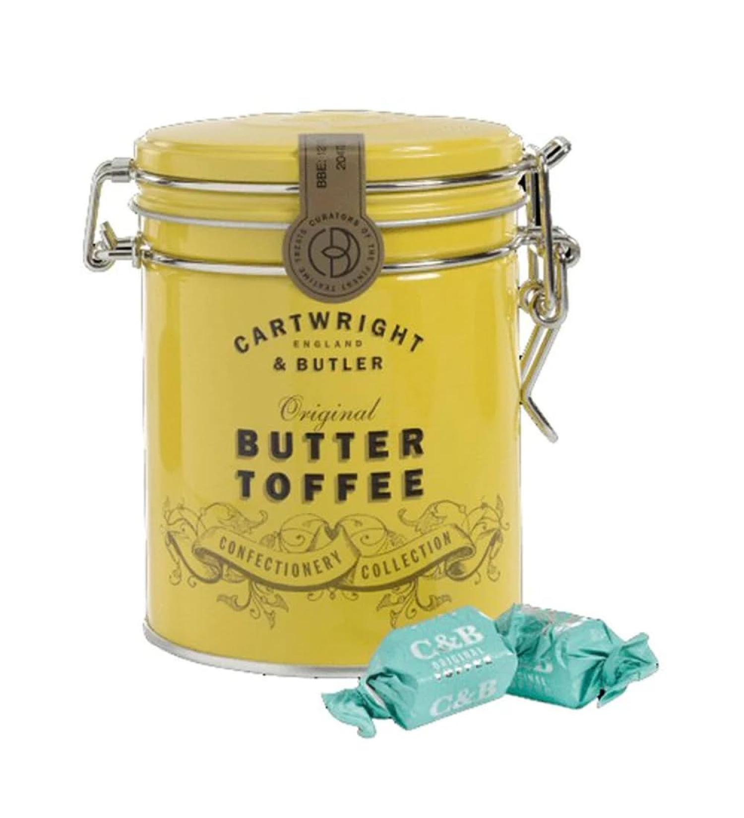Cartwright & Butler Cartwright & Butler | Classic Butterscotch in a Tin | Presented in a Metal Tin with Embossed Clip Lid