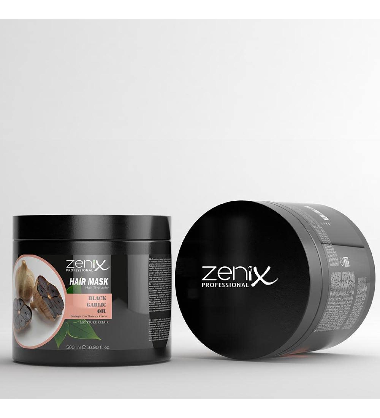 Zenix Black Garlic Hair Care Mask 500ml | Intensive Repairing Treatment for Brittle & Dry Hair | Nourishing Garlic Hair Mask | Black Garlic Oil Cure - Buy Online on GoSupps.com