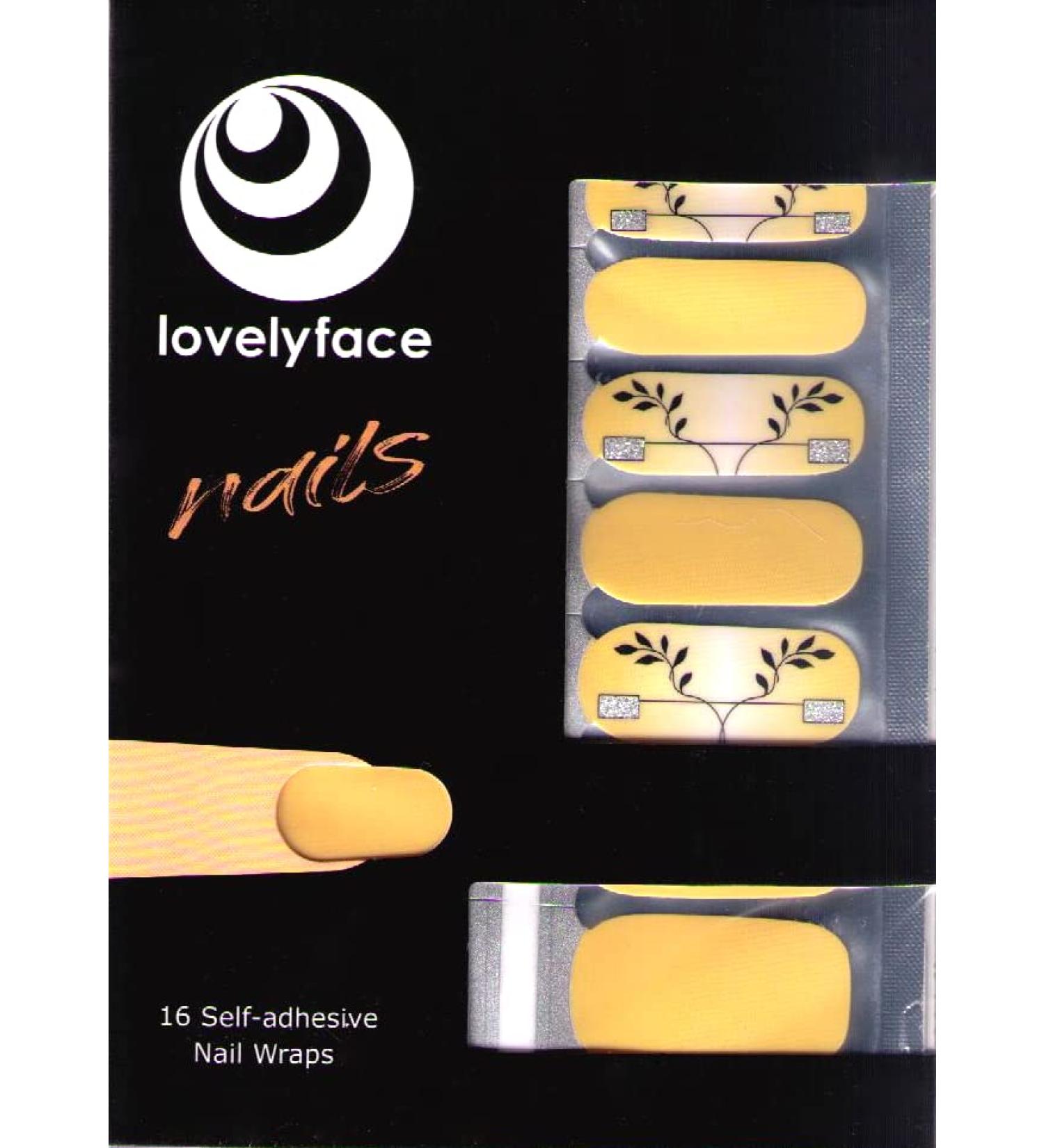 Lovelyface Nails - Nail Wraps - 16 thin self -adhesive long -lasting nail films - nail stickers nail polish stripes nail polish for sticking on - nail ticker non toxic (spring)
