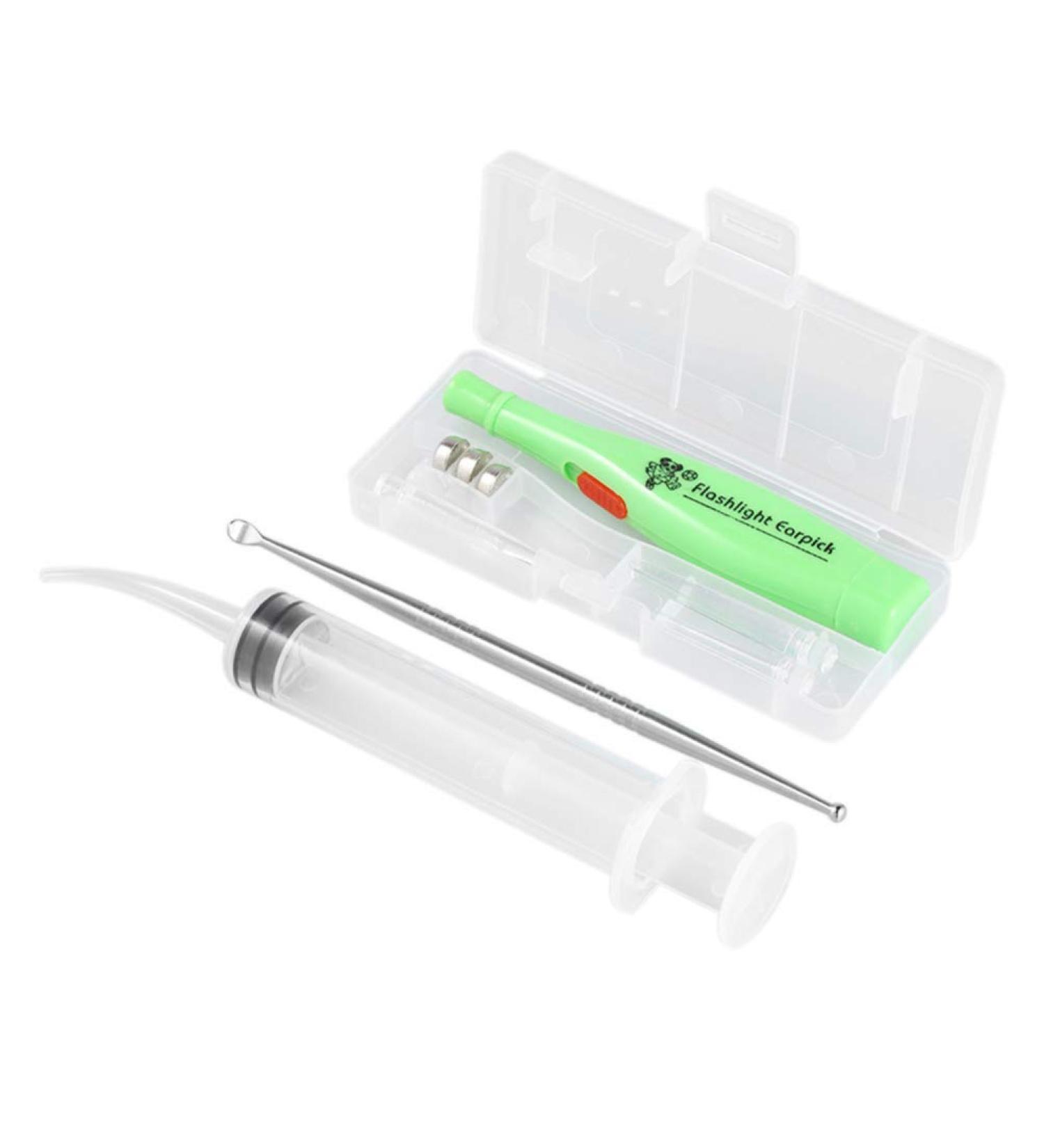 Stainless Steel Ear Wax Removal Tool with LED Light - Adult Ear Cleaner Kit (Random Color) - Buy Online on GoSupps.com