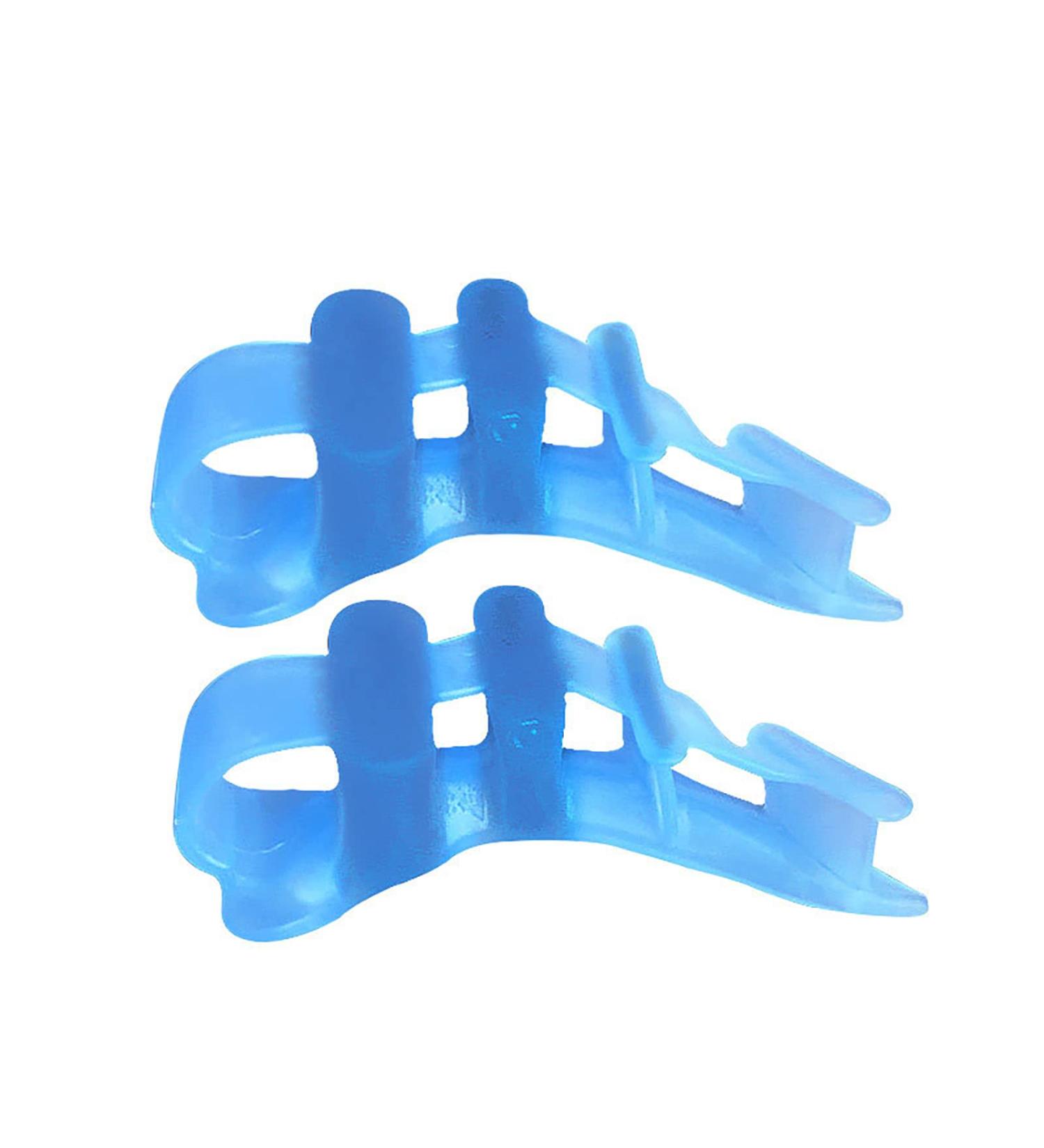 Alinzo Gel Orthopedic Hallux Valgus & Hammer Toe Corrector - Toe Extensor & Footrest for Pain Relief (Blue) - Buy Online on GoSupps.com