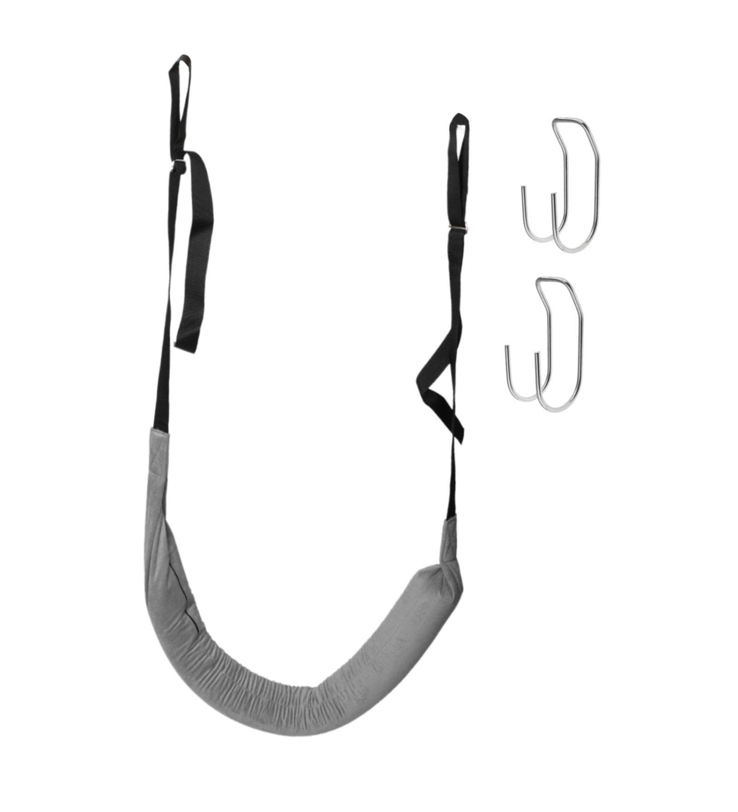 FashionCha Lumbar Retractor Belt Traction Stretch Strap Lightweight Patient Home Office Travelling Hanging Sturdy Lumbar Traction Device with Hook Grey - Buy Online on GoSupps.com