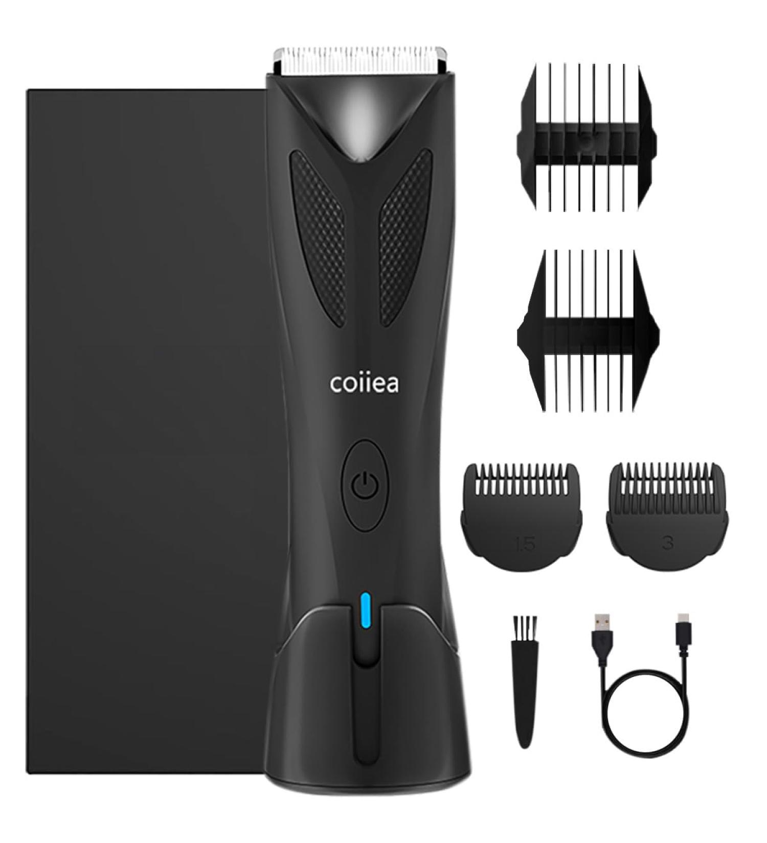 Premium Waterproof Hair & Body Trimmer for Men | Electric Groomer with Replaceable Ceramic Blades & Charging Dock - International Shipping - Buy Online on GoSupps.com