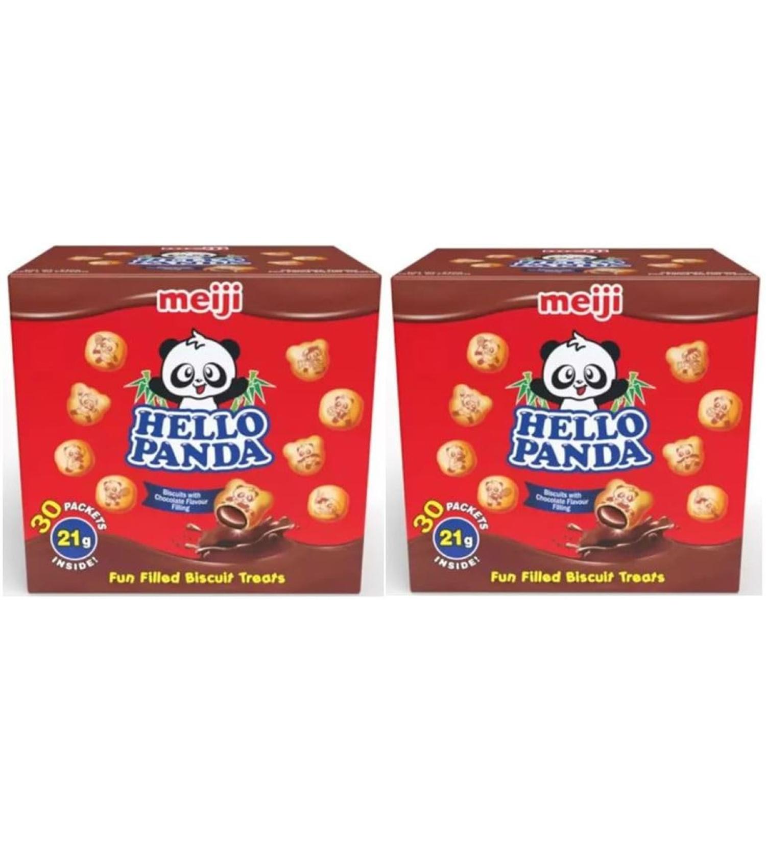 Hello Panda Chocolate Biscuits - 2 Box Bundle 1.26 Kg - Snack Pack 2 x 30 x 21g Gift Idee  - Buy Online on GoSupps.com