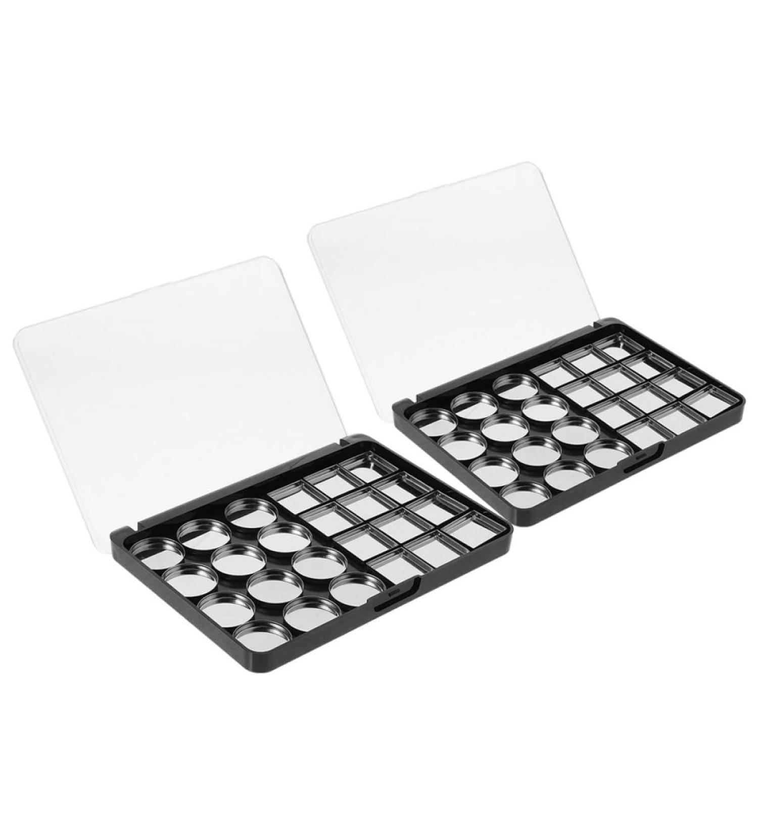 Zerodeko Lot de 2 Palettes Magn tiques Vides 24 Emplacements en M tal Noir pour Fards Paupi res Plateau Compact DIY pour Maquillage Professionnel Organisateur de Palette de Fards - Buy Online on GoSupps.com