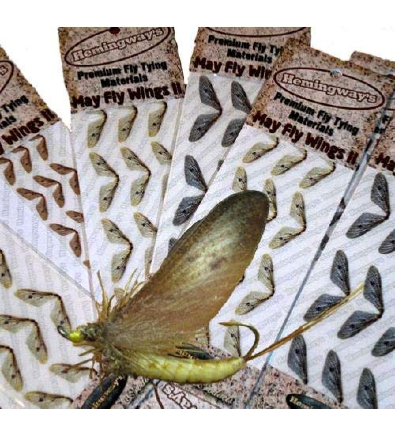 Hemingway's Realistic May Fly Wings Set - Gray | High-Quality Fly Tying Materials - Buy Online on GoSupps.com