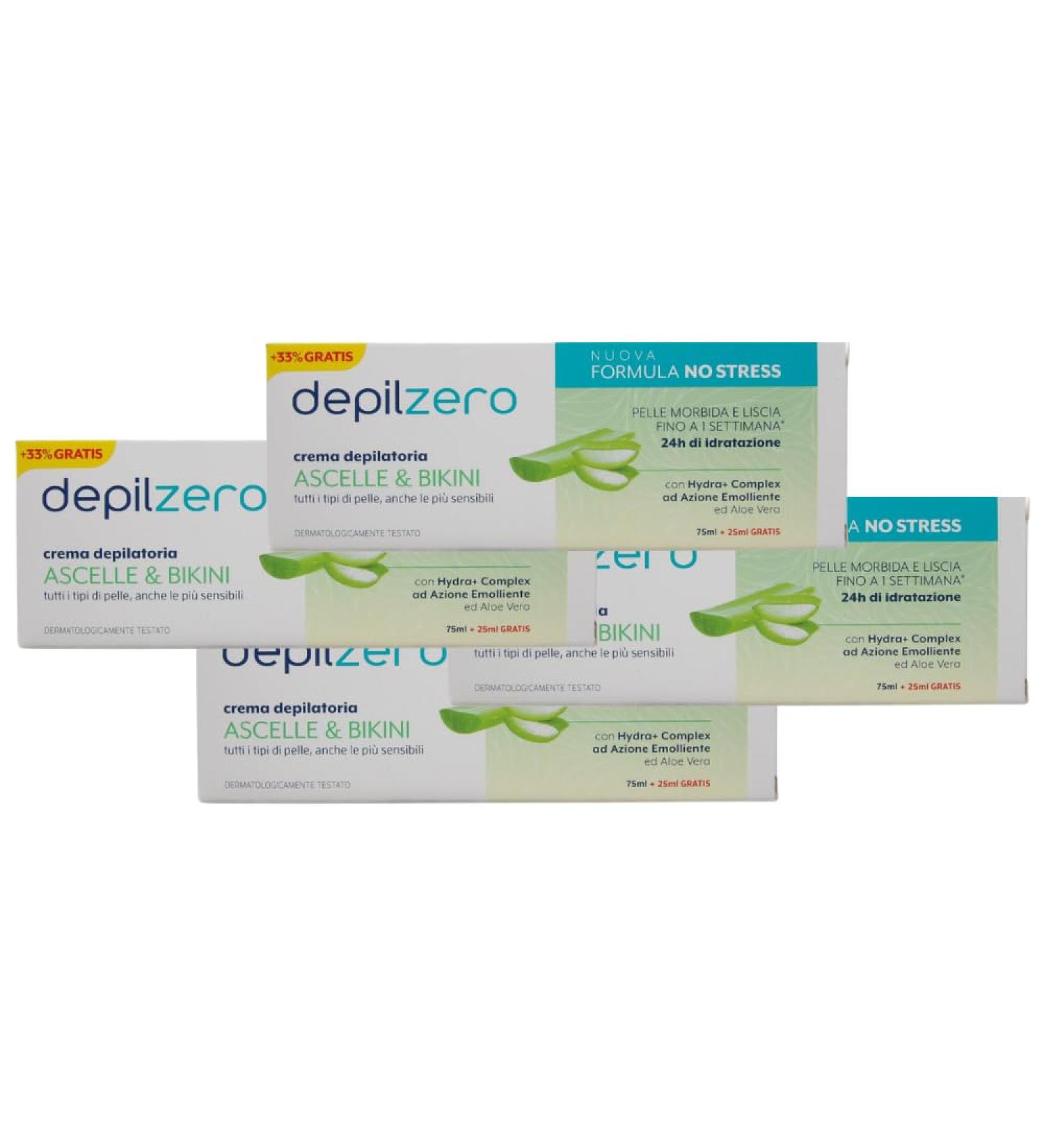  FEI FAN Depilatory cream underarm and bikini for all skin types even the most sensitive. With Hydra+ Complex with hemolic action and Aloe Vera 100 ml (4 units) - Buy Online on GoSupps.com