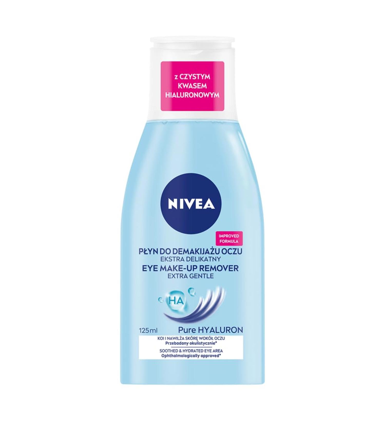 NIVEA Fine Eye Make-up Remover 125ml | Gentle & Effective Makeup Removal | International Shipping Available - Buy Online on GoSupps.com