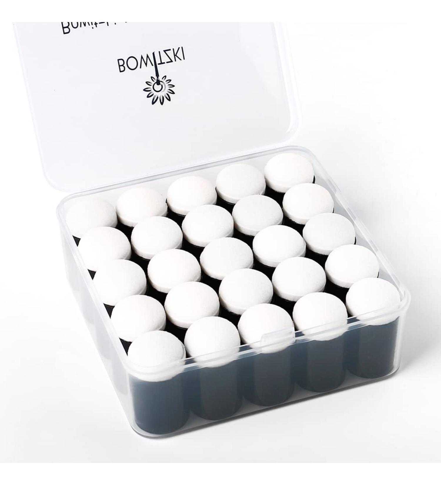 Bowitzki Finger Sponge Set - 25 Foam Daubers with Box for Face Paint, Crafts, Chalk, and Drawing - Buy Online on GoSupps.com
