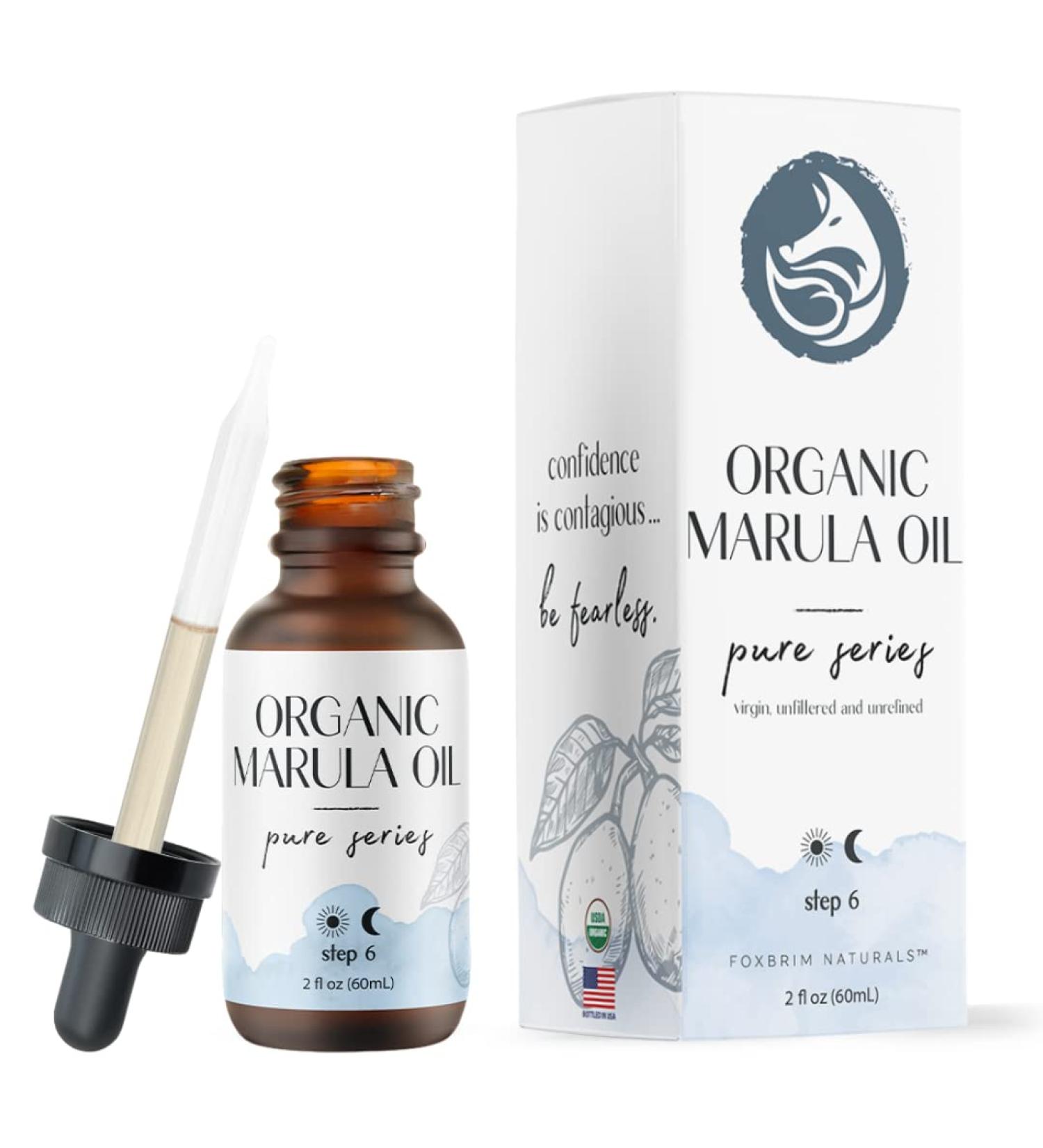 Foxbrim Naturals Organic Virgin Marula Oil - Anti-Aging Moisturizer for Face, Hair & Nails - 2 oz - Buy Online on GoSupps.com