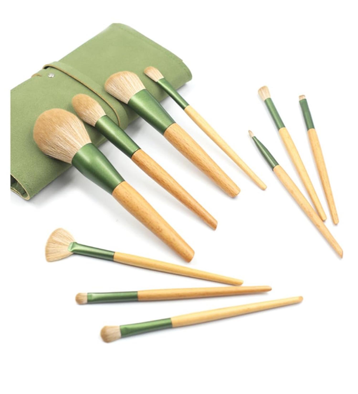 Asinfter 10 Pieces Full Makeup Brushes Foundation Brush Nose Shadow Brush Soft Fiber Hair - Buy Online on GoSupps.com