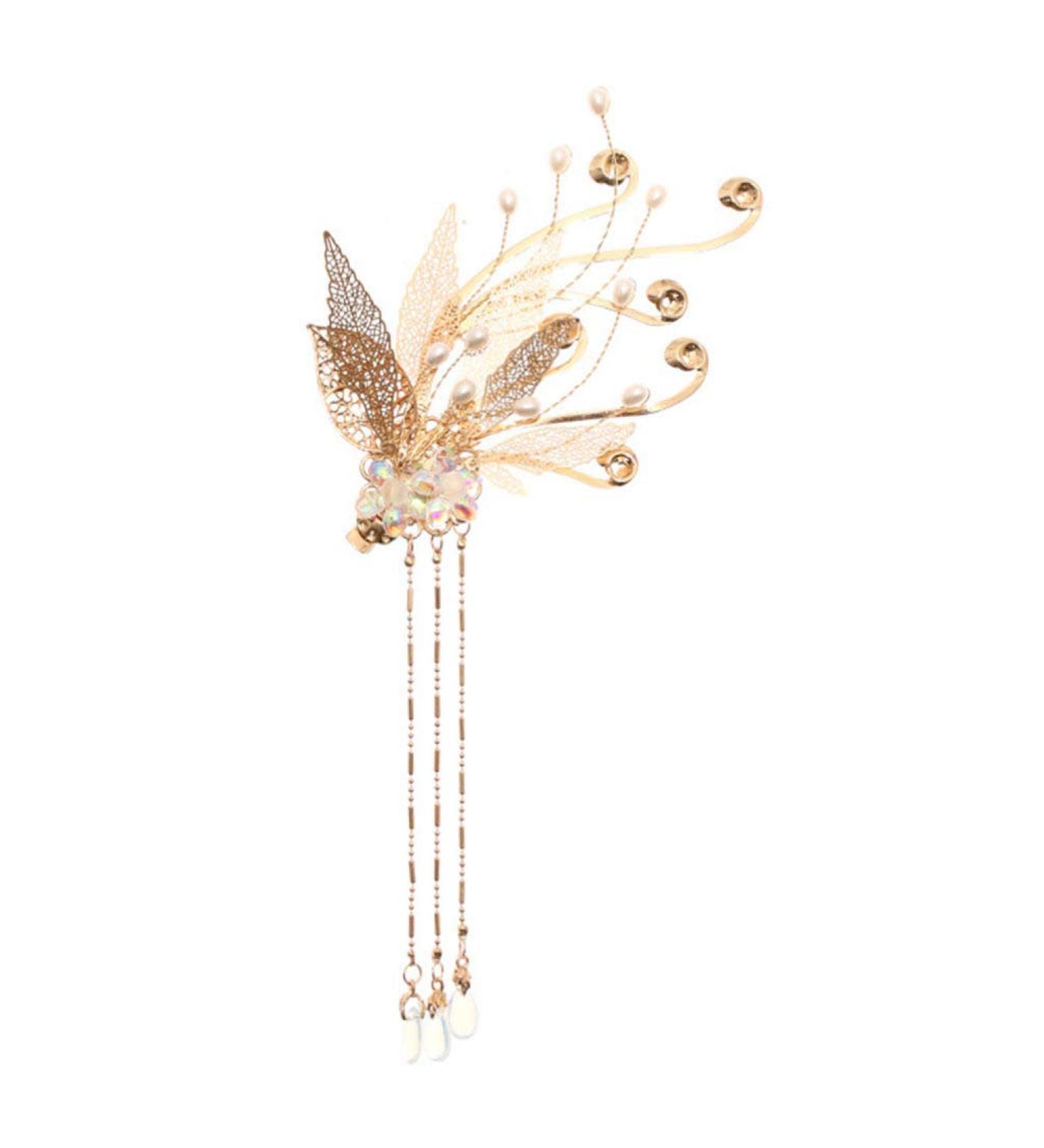 Frcolor Chinese Traditional Leaves Hairpin | Handmade Hemp Hair Clip for Women & Girls - Perfect Gift - Buy Online on GoSupps.com