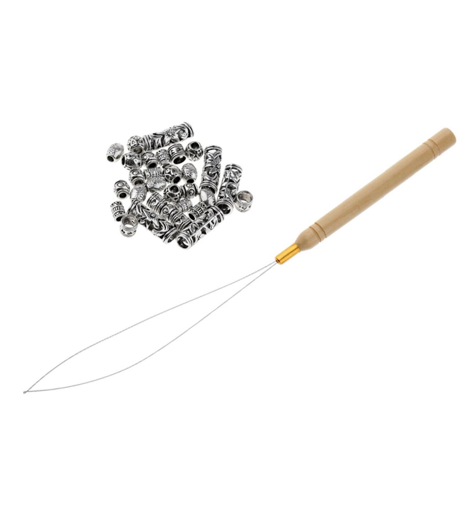 30 Pcs Hair & Beard Jewelry - Dreadlock Beads & Accessories with Crochet Hook for Hair Extensions - Buy Online on GoSupps.com