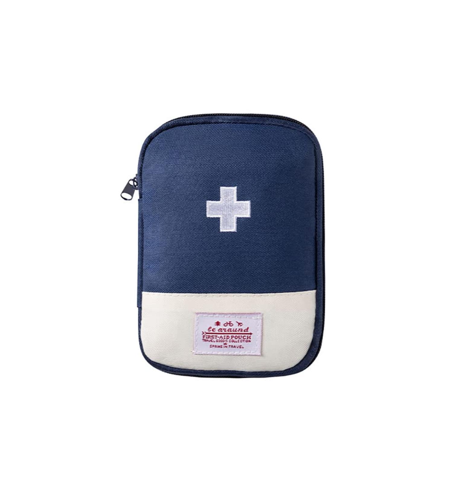 Surakey Mini First Aid Bag - Portable Medication Storage for Travel Car Sport & Camping - Compact Emergency Medical Bag in Blue - Buy Online on GoSupps.com