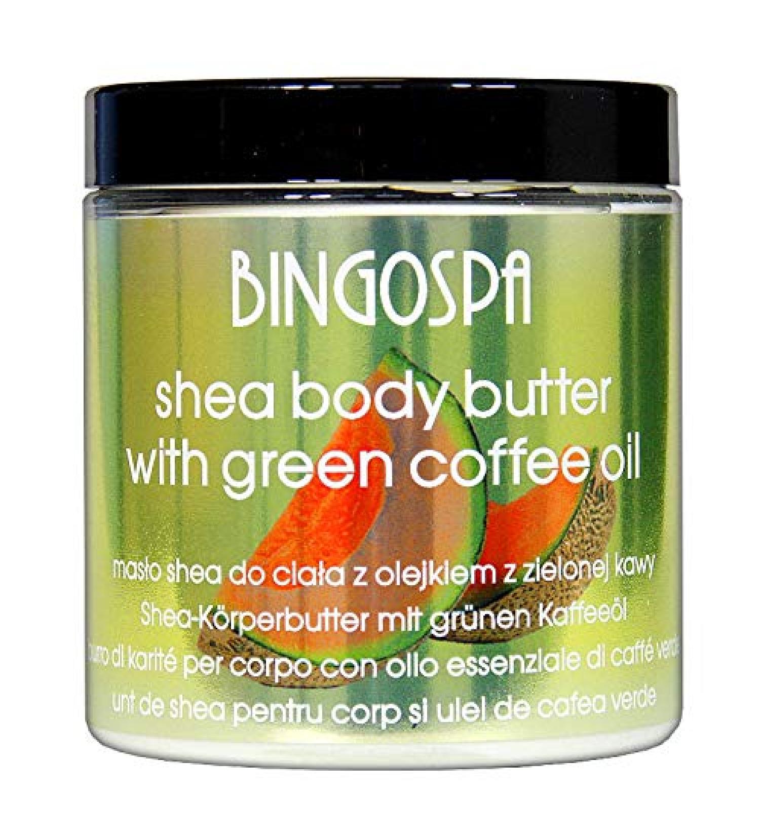 Shea Body Butter with Green Coffee Oil 250g BINGOSPA