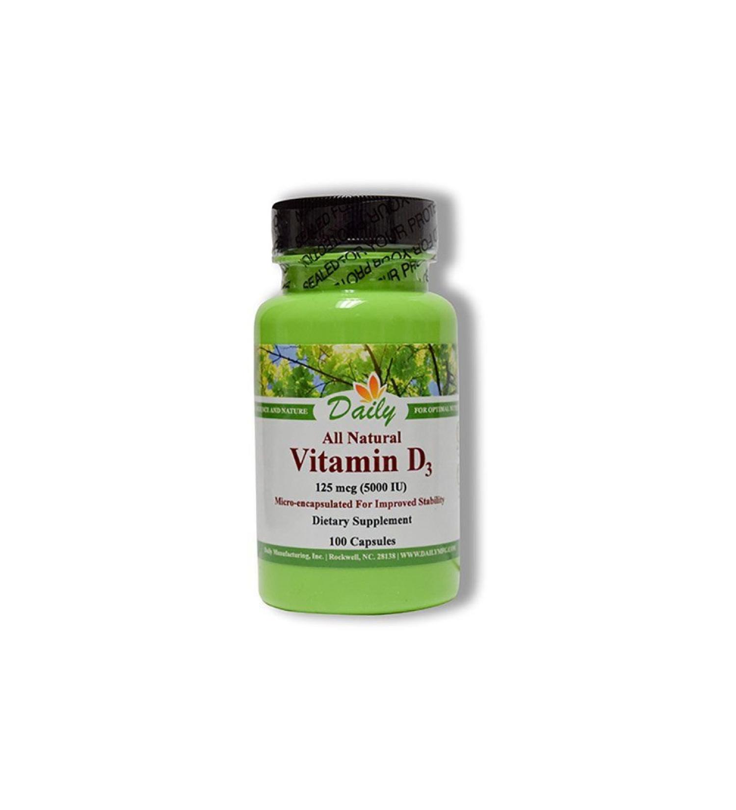 Daily Manufacturing Vitamin D3 5000 IU (125 mcg)