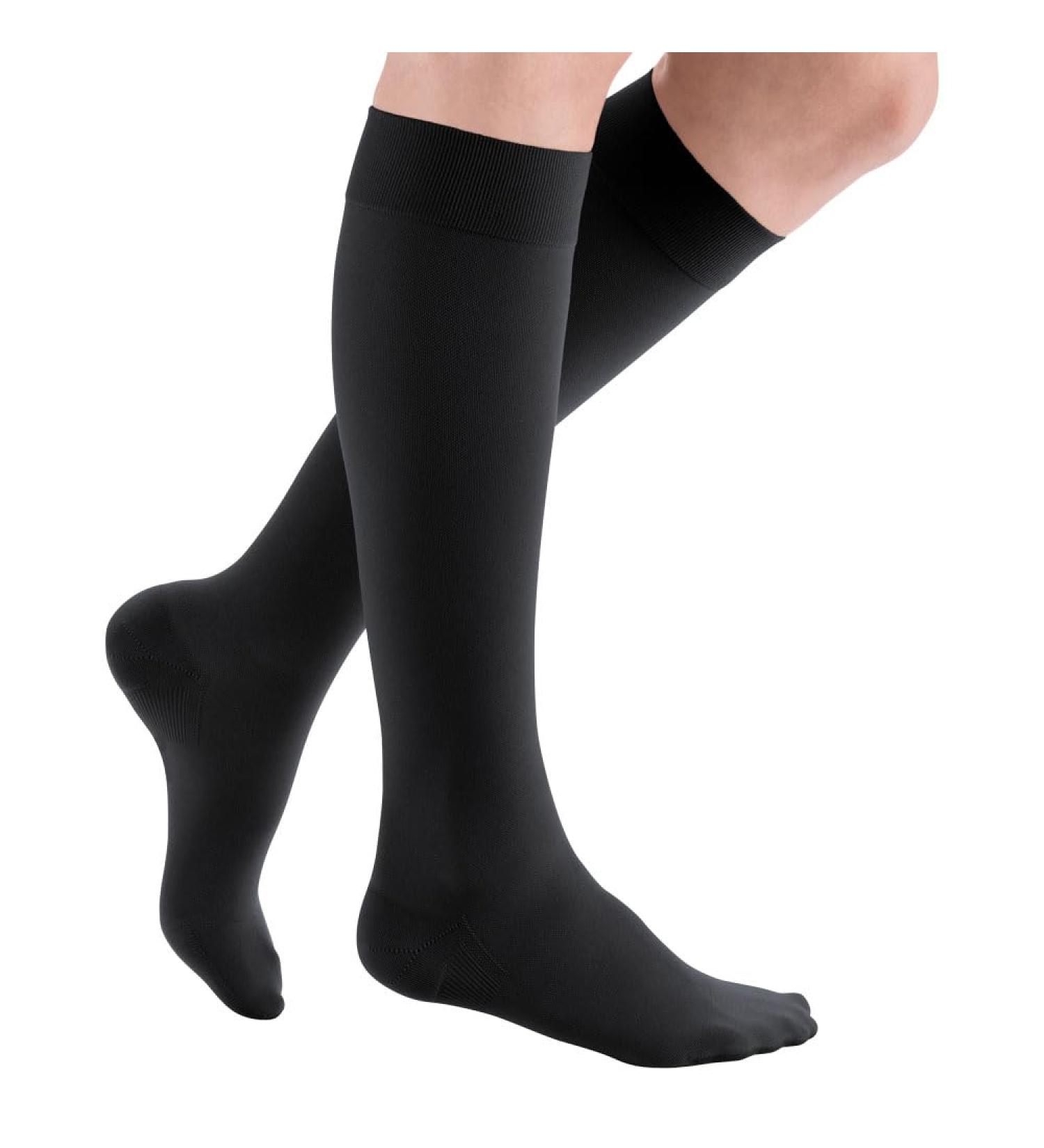 Medi Medive Plus compression knee socks unisex |Medical compression stockings CCL2 for women and men |Black |Size IV |closedTime |normal